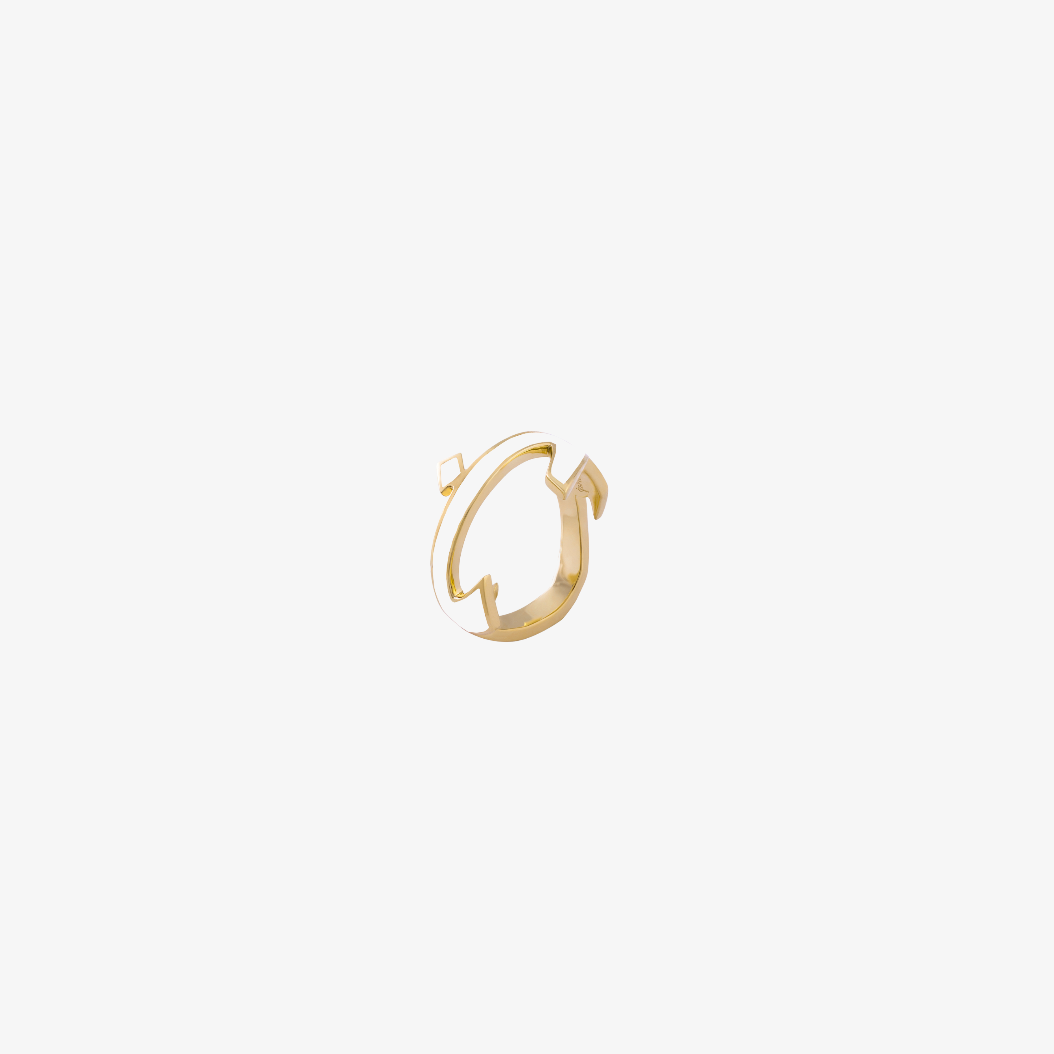 HOBBI - 18K Gold & Enamel "Love" Ring
