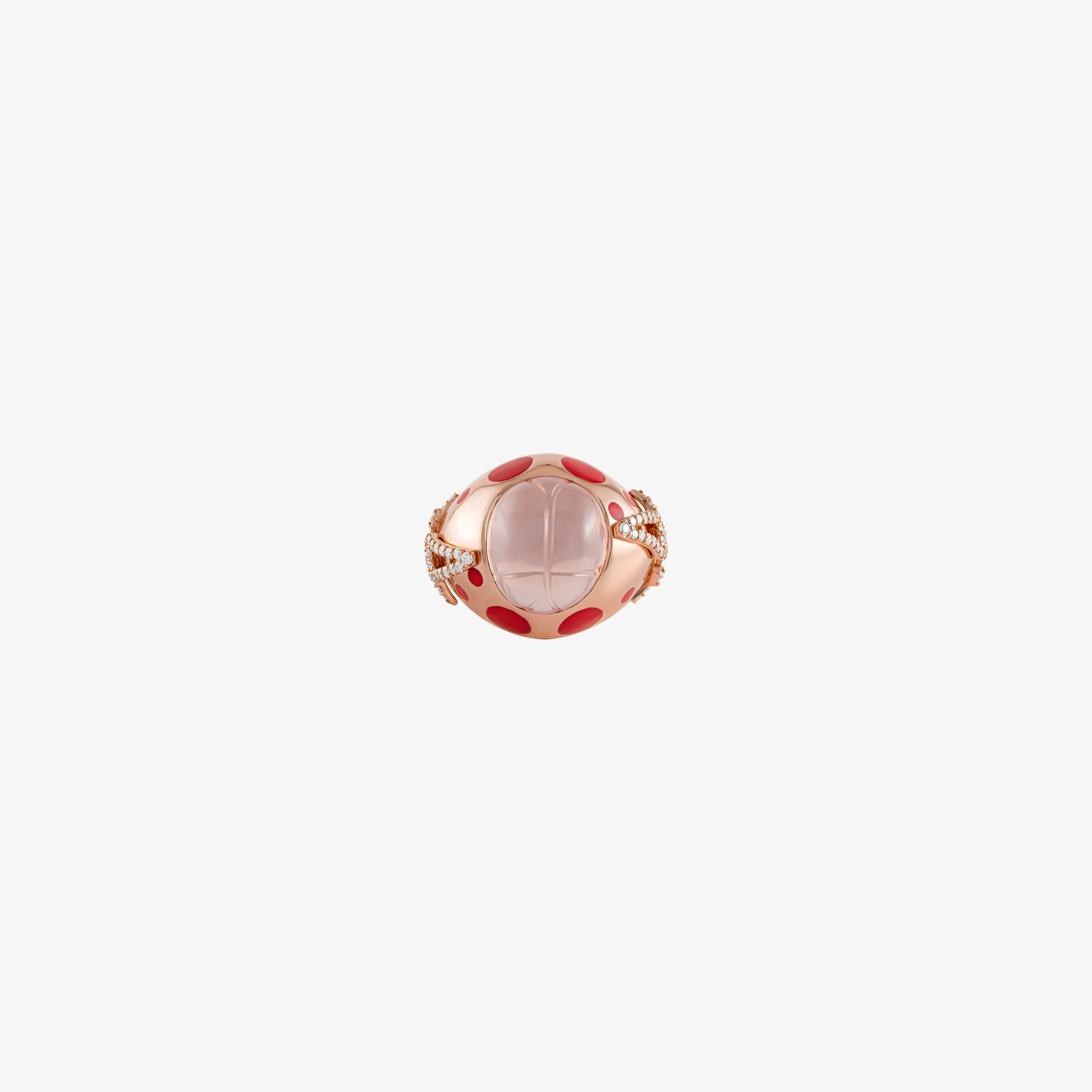 TAIM - 18K Gold, Diamond & Enamel "HAZ" Ring