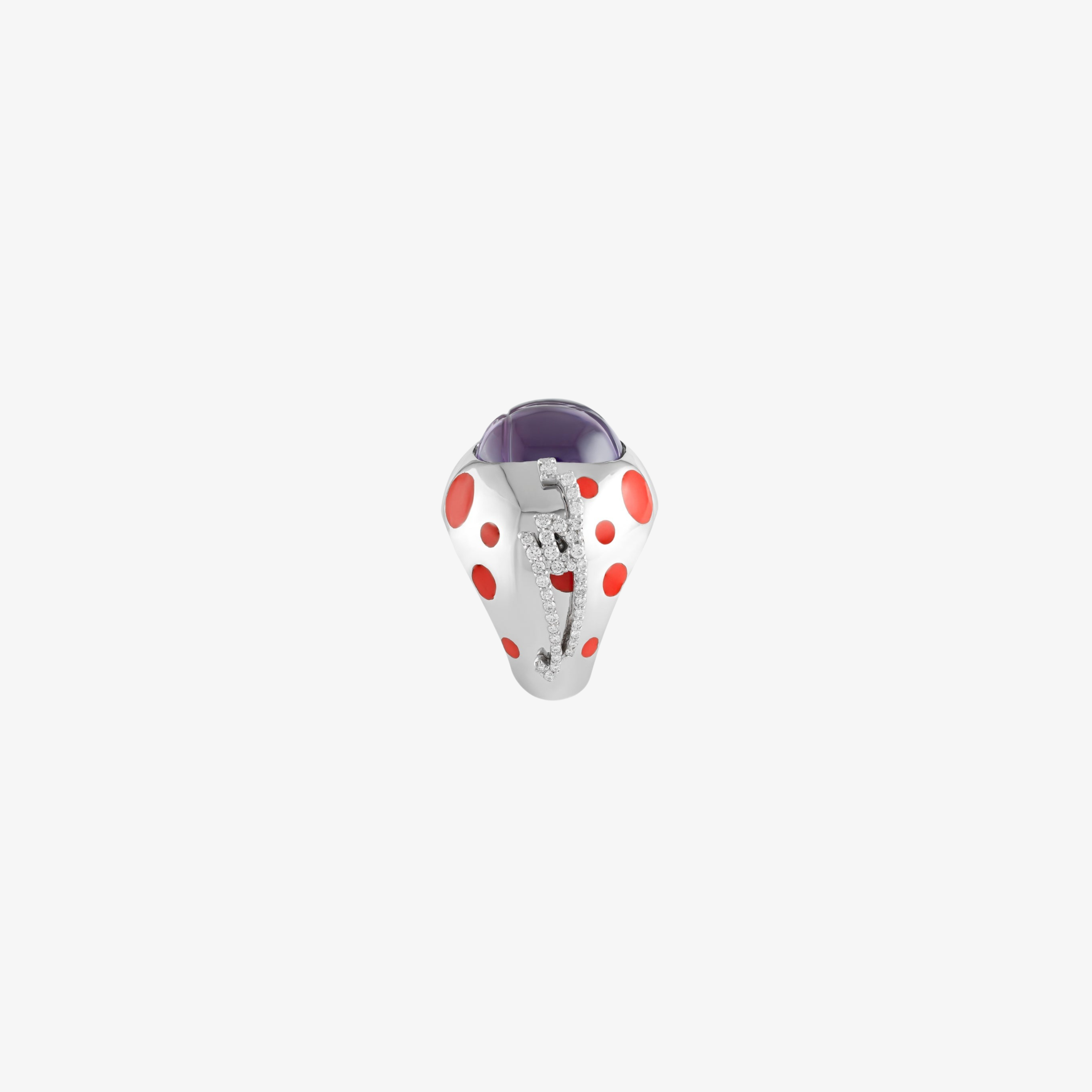 TAIM - 18K Gold, Diamond & Enamel "Love" Ring