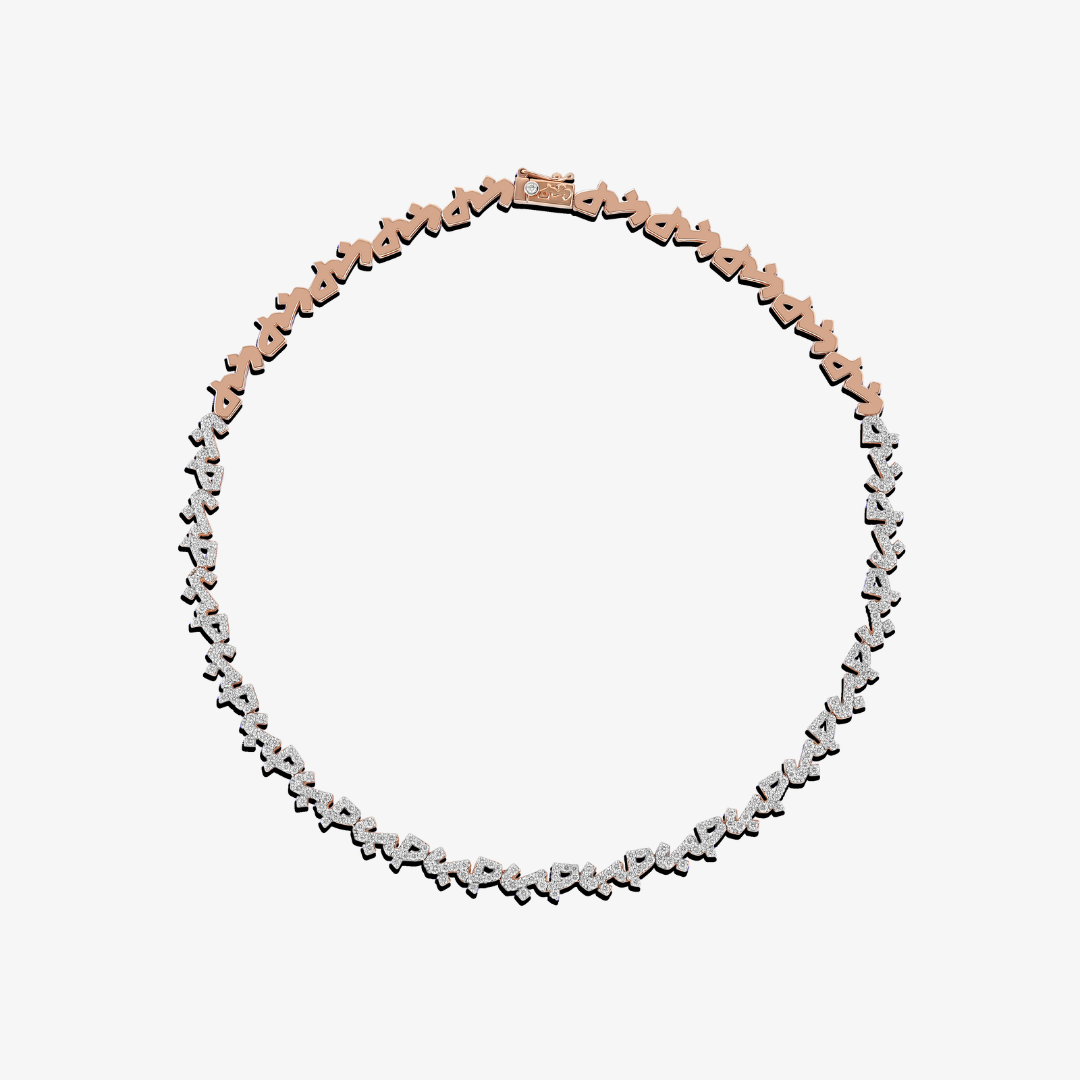 HOBB — 18K Gold & Diamond “Love” Necklace