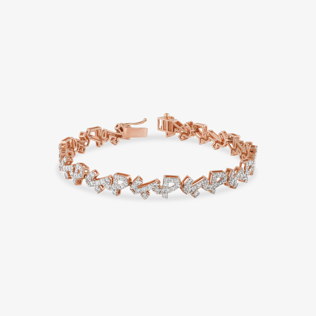 HOBB - 18K Gold & Diamond "Love" Bracelet