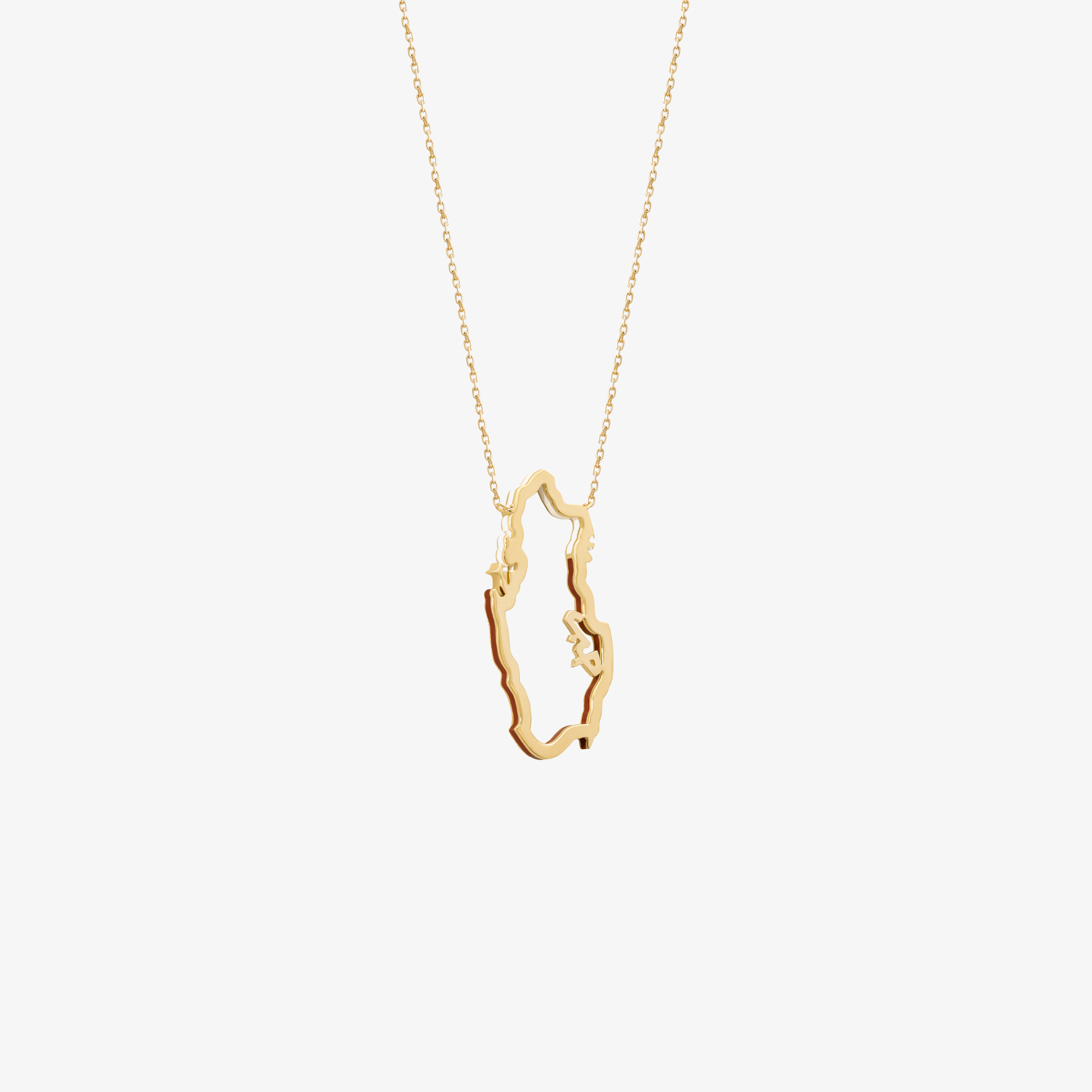 HOBB - 18K Gold & Enamel Map. Small Size