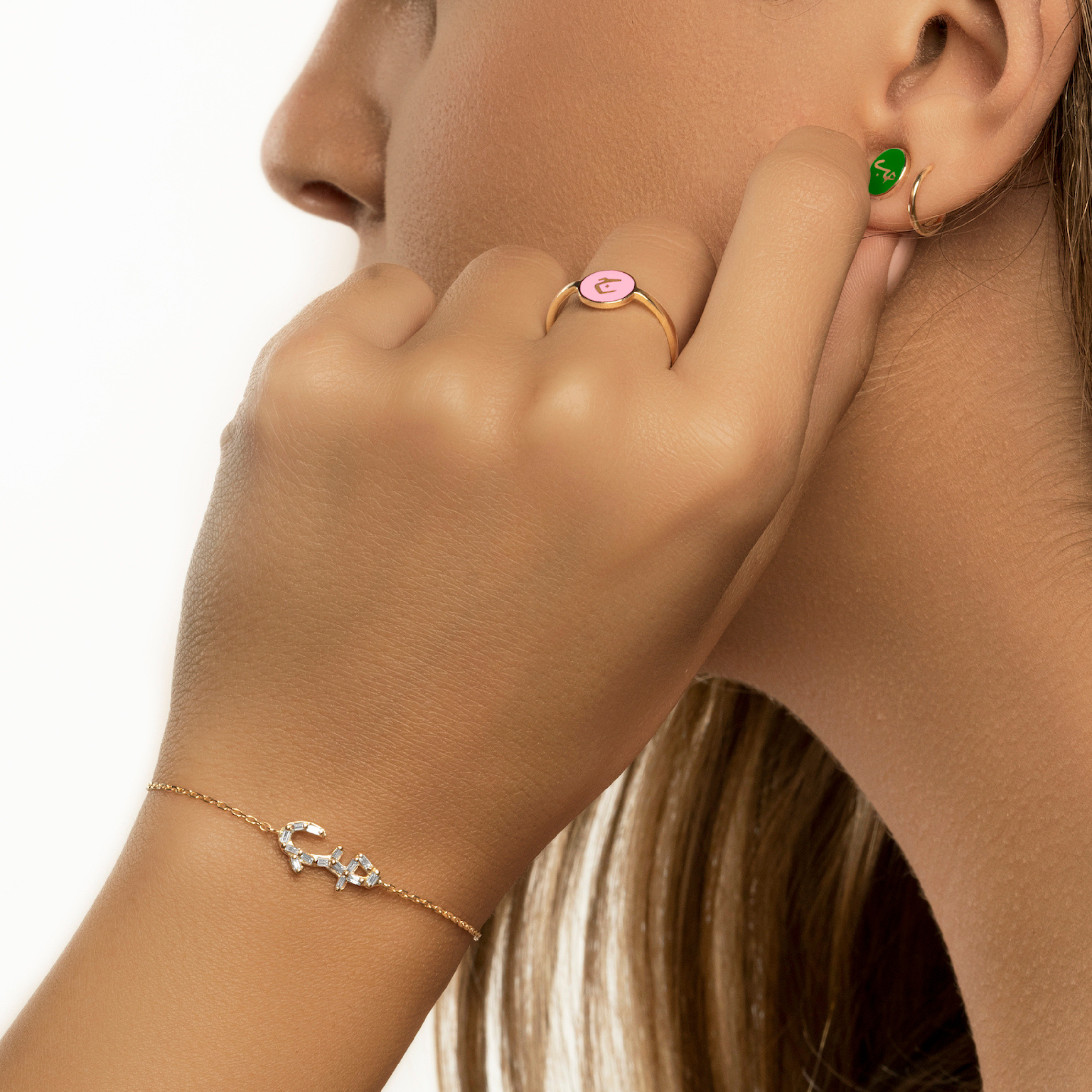 HOBB — 18K Gold & Diamond “Love” Bracelet