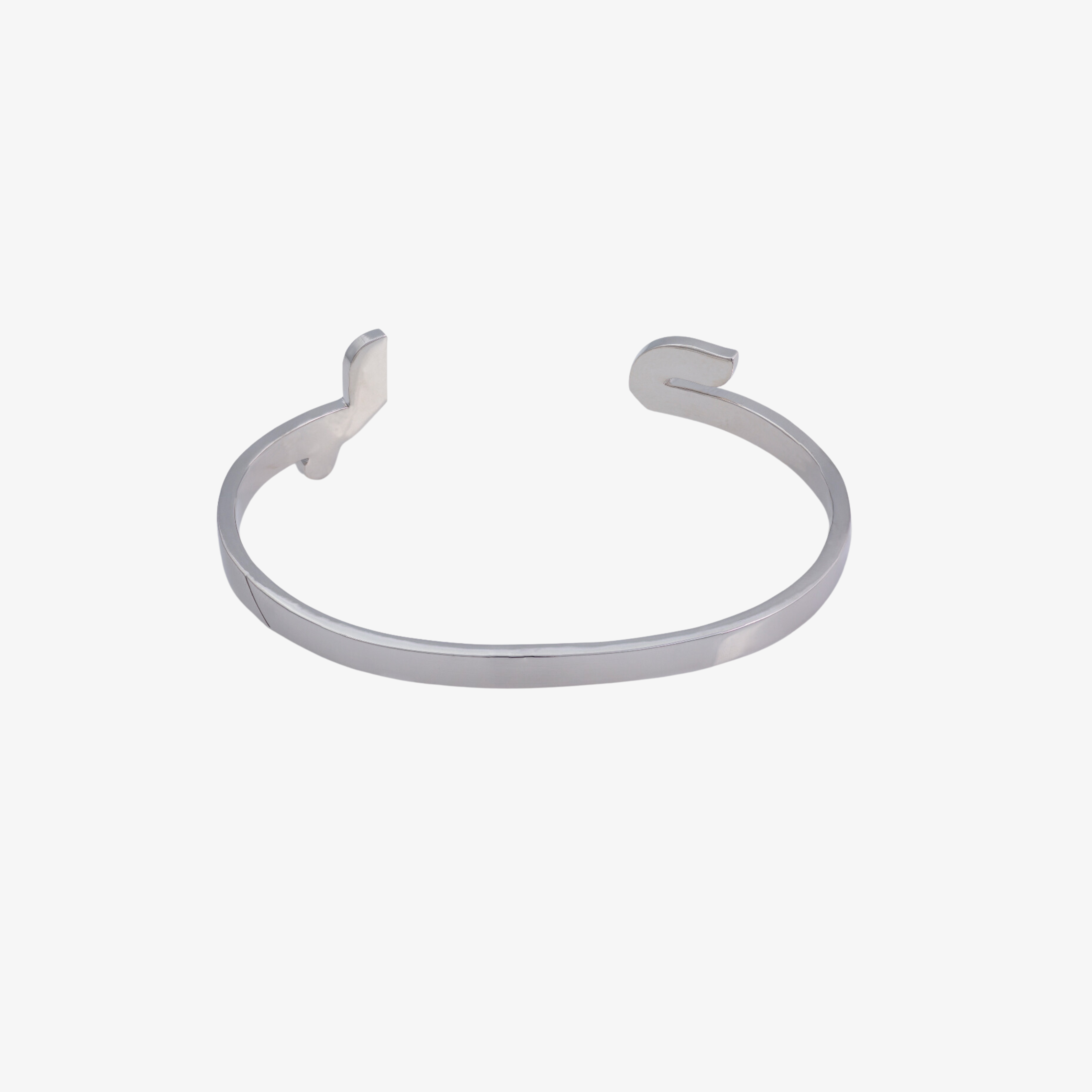 SILVER - Two Letters  Cuff