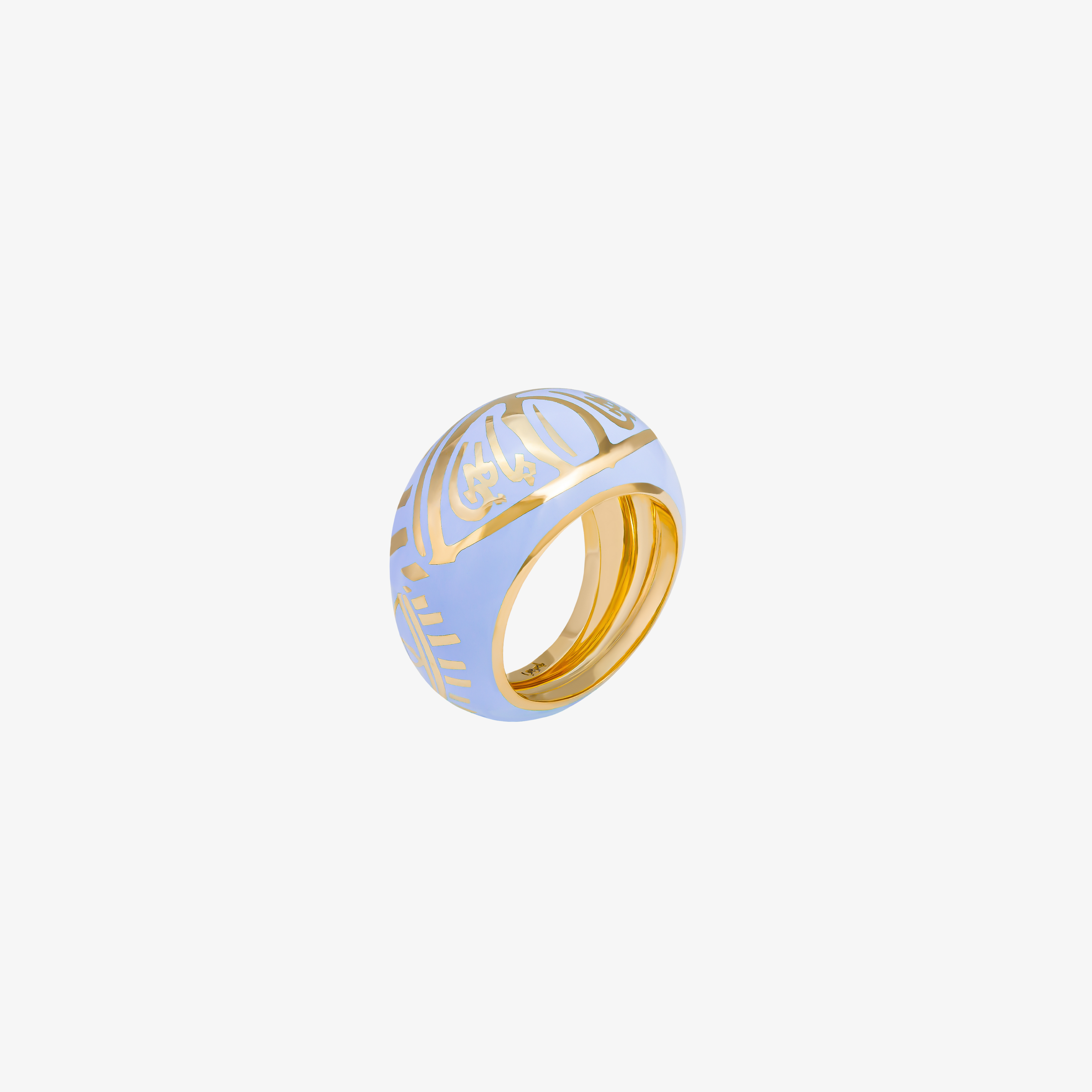 YA EIN - 18K Gold & Enamel Evil Eye Ring