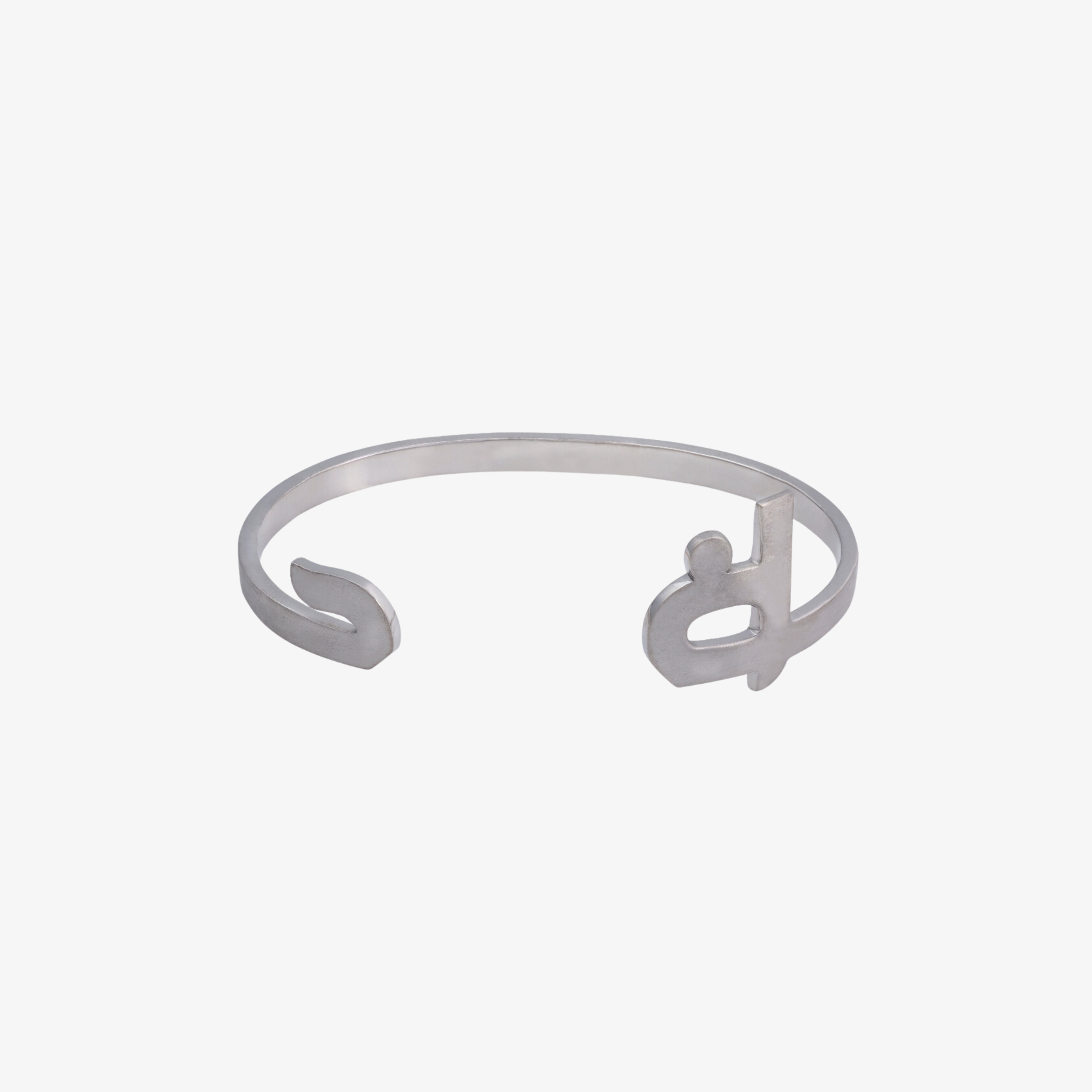 SILVER - Two Letters  Cuff