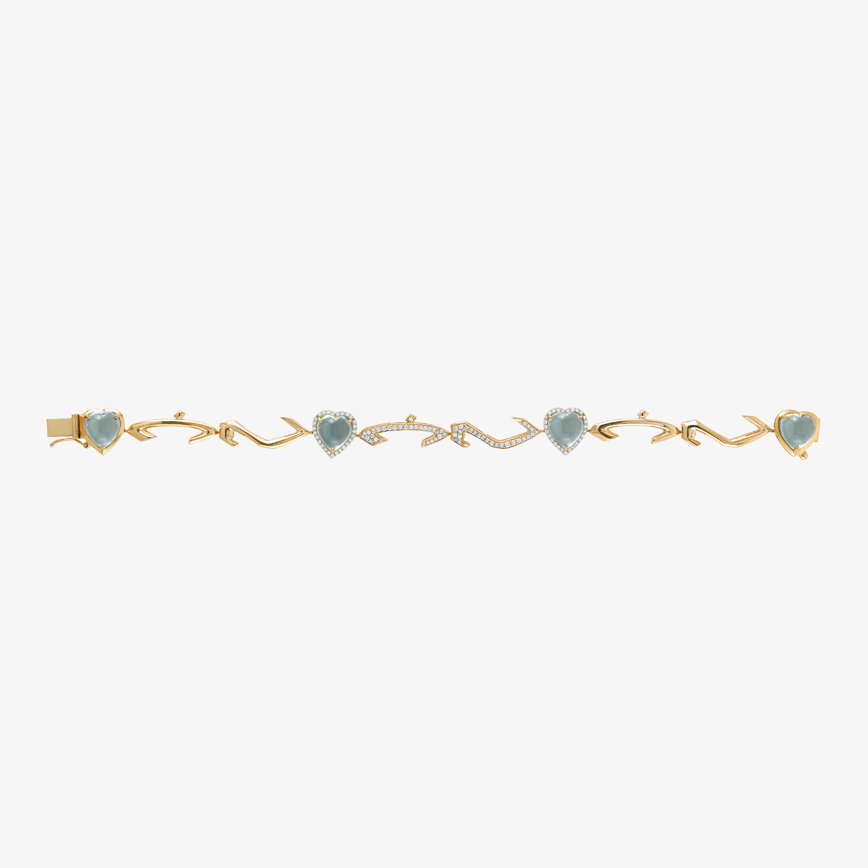 TAIM - 18K Gold, Diamond & Blue Topaz "Love" Choker