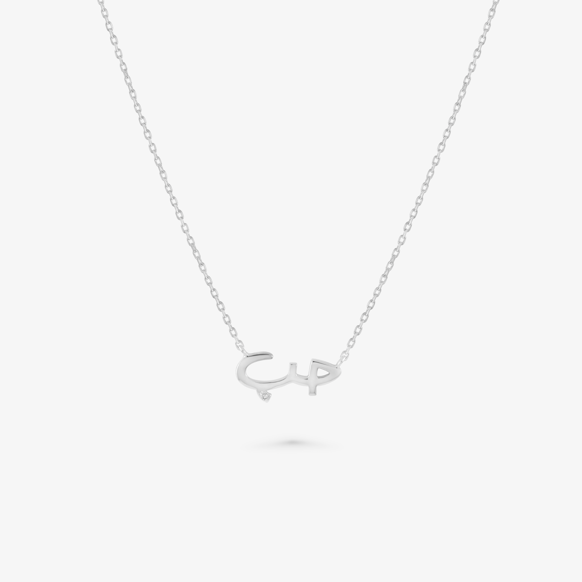 HOBB — 18K Gold & Diamond "Love" Necklace