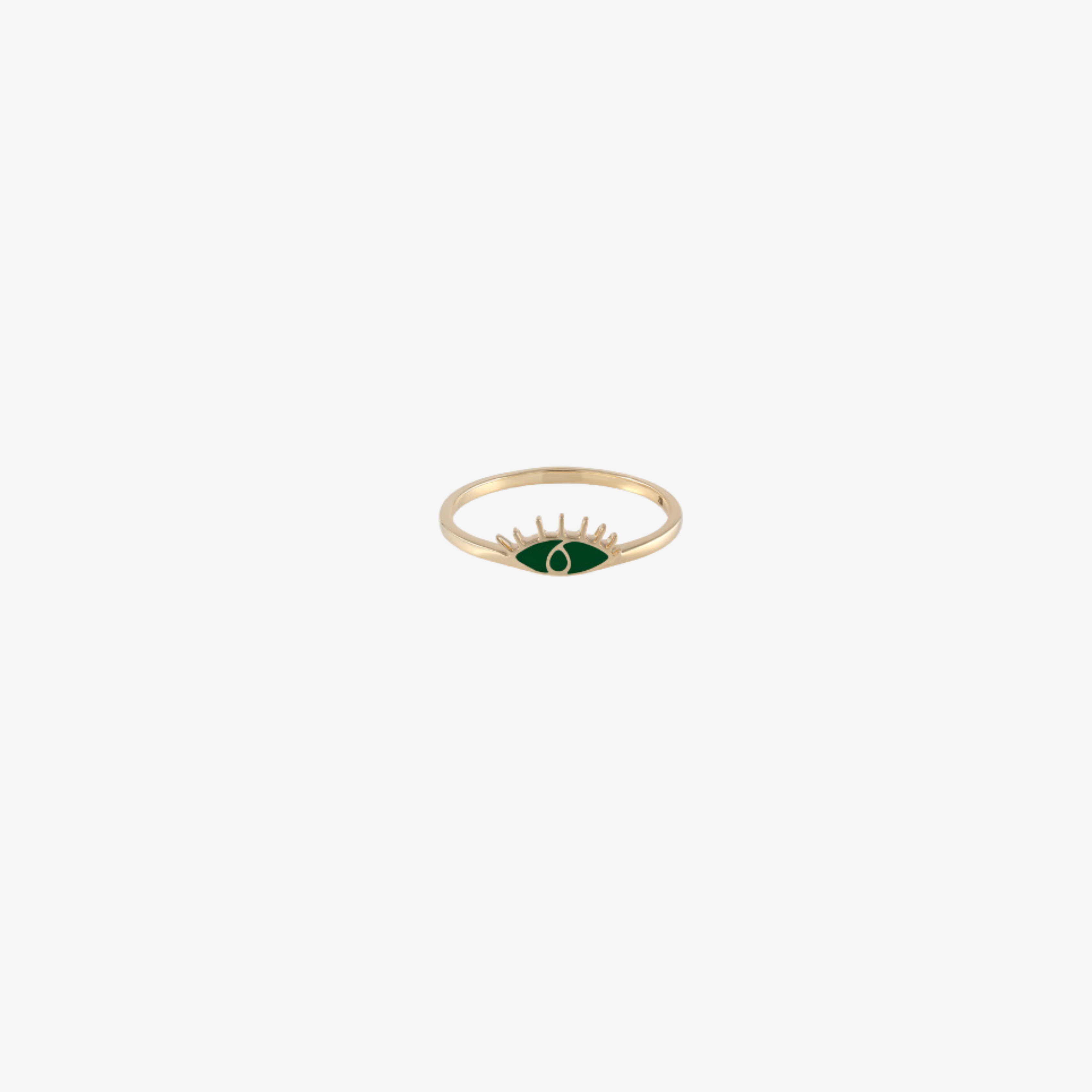 YA EIN - 18K Gold & Enamel Eye Ring