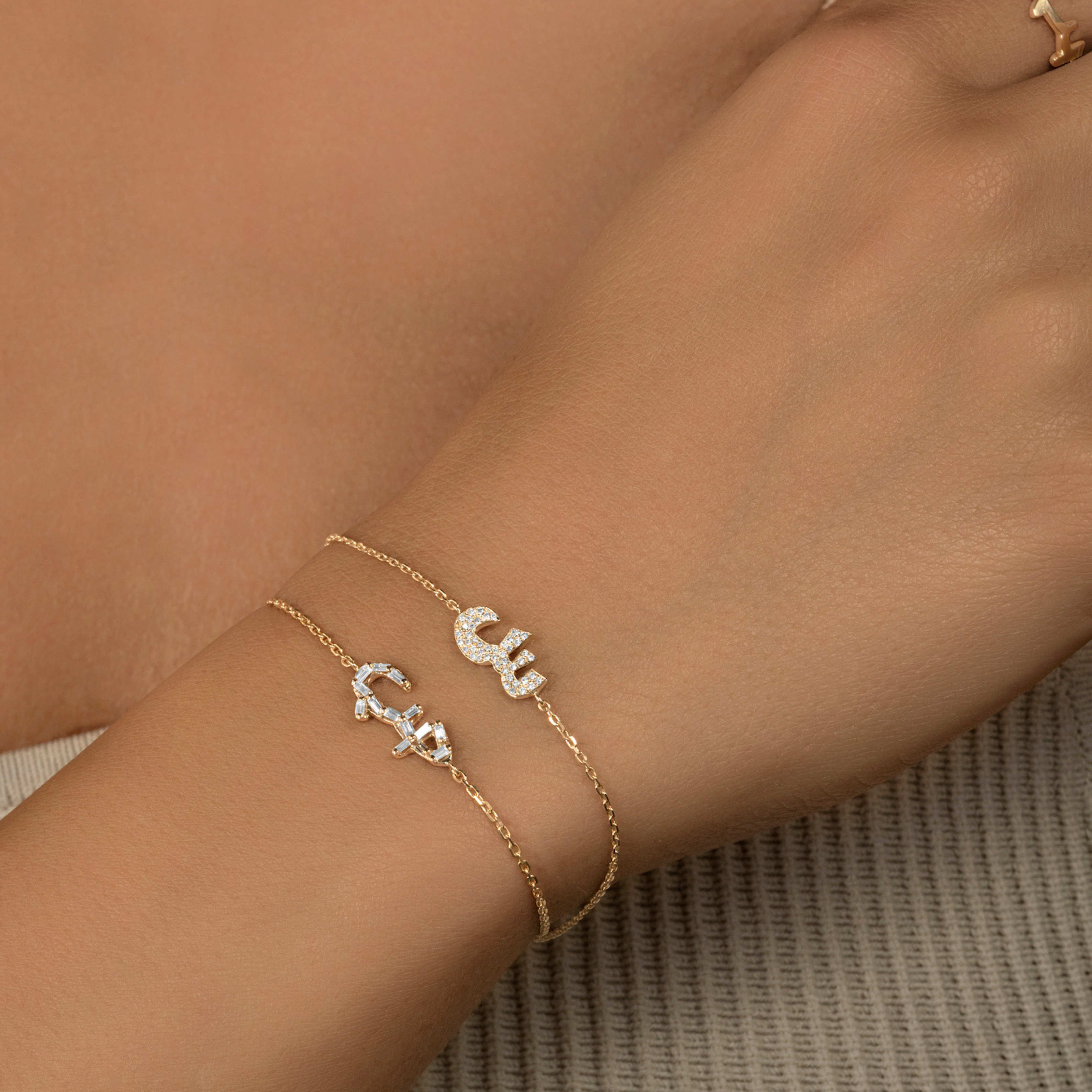 HOBB — 18K Gold & Diamond “Love” Bracelet
