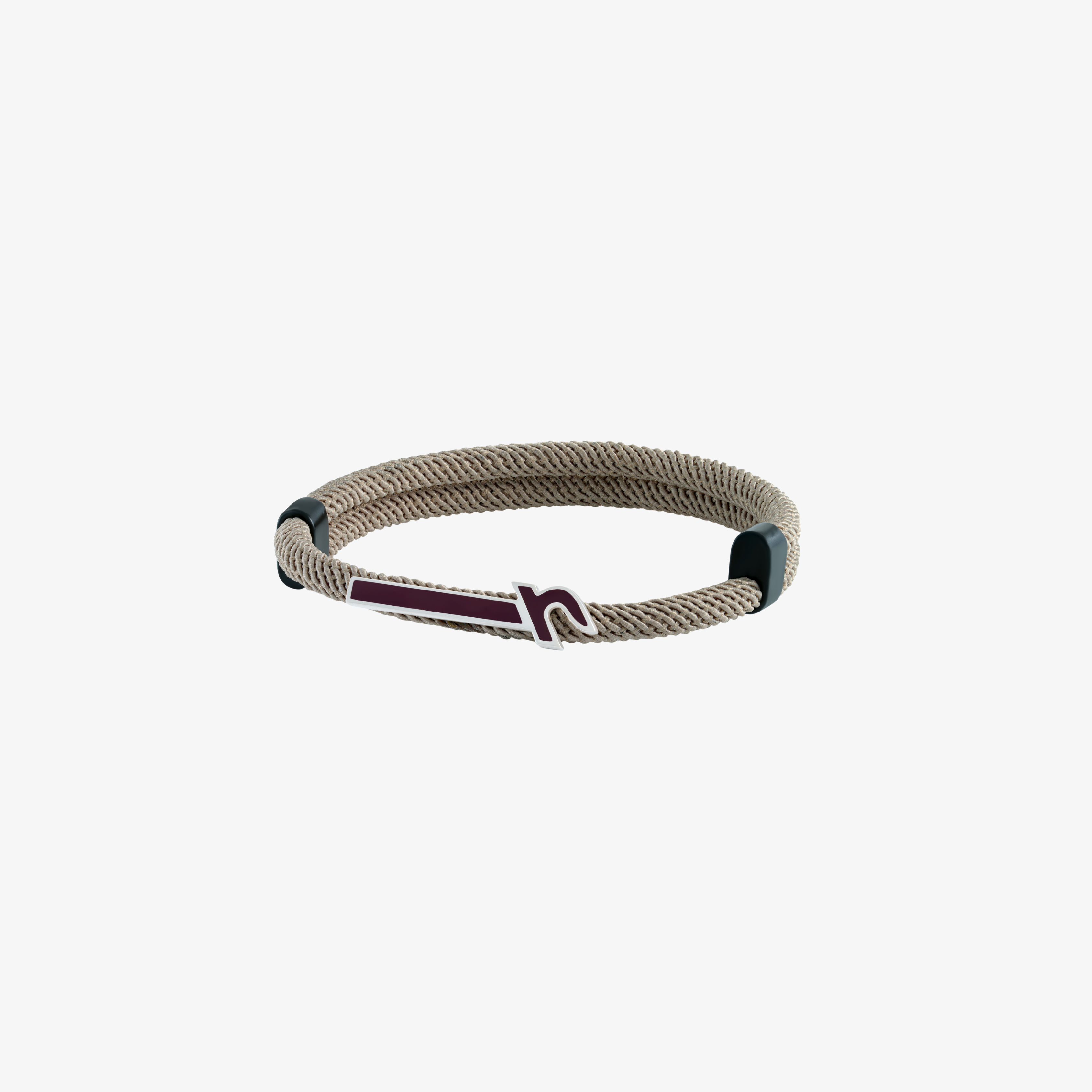 SILVER - Fabric Letter Bracelet