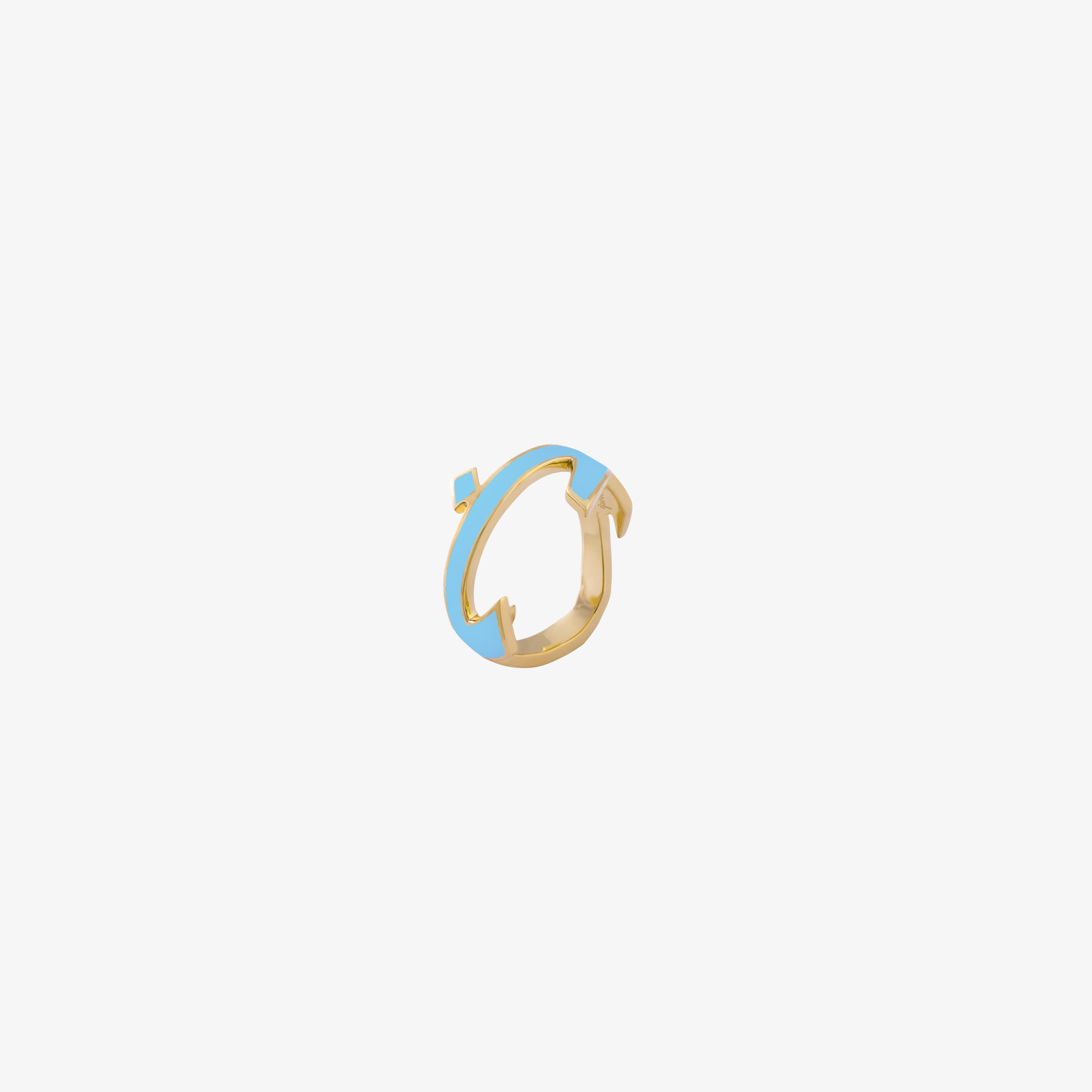HOBBI - 18K Gold & Enamel "Love" Ring