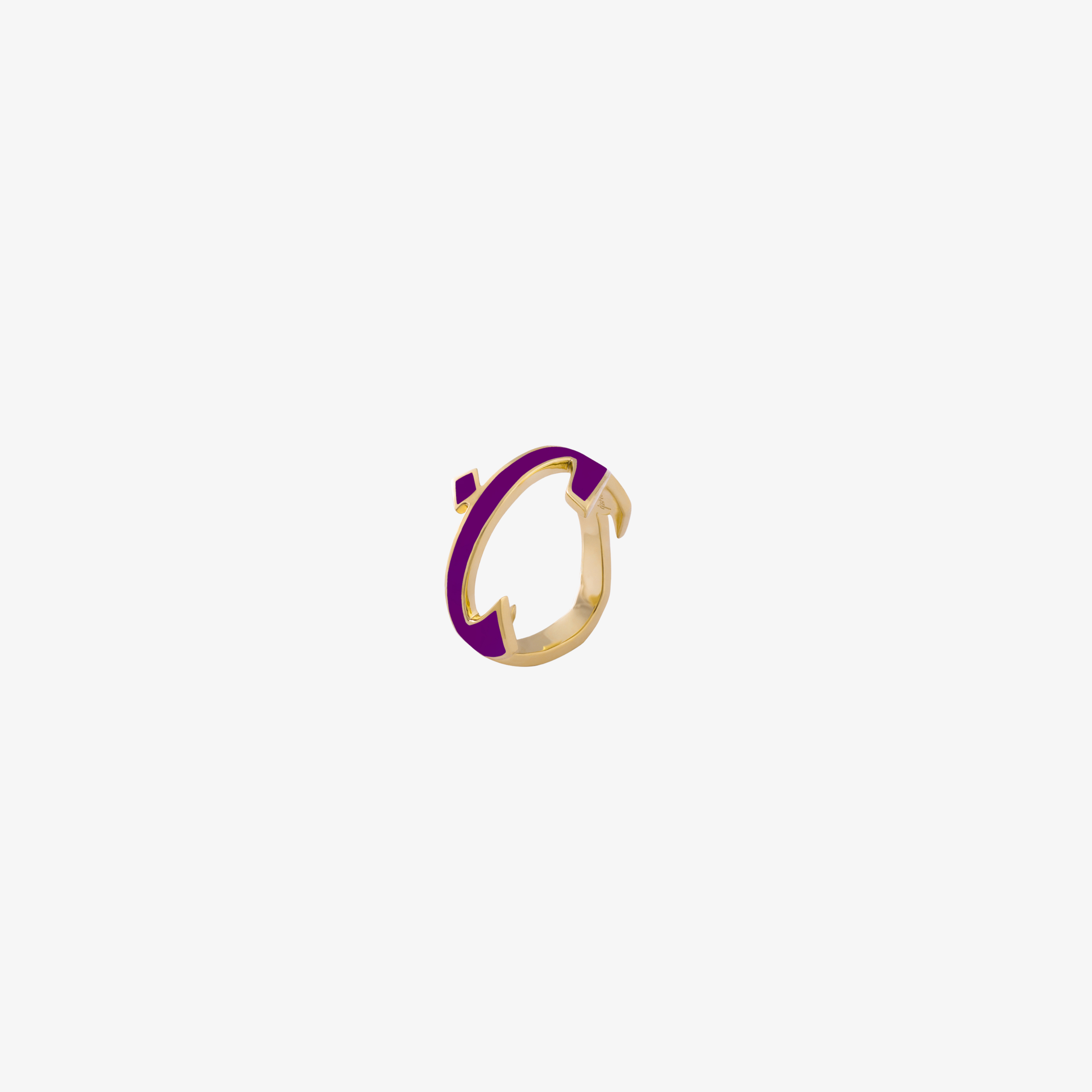 HOBBI - 18K Gold & Enamel "Love" Ring