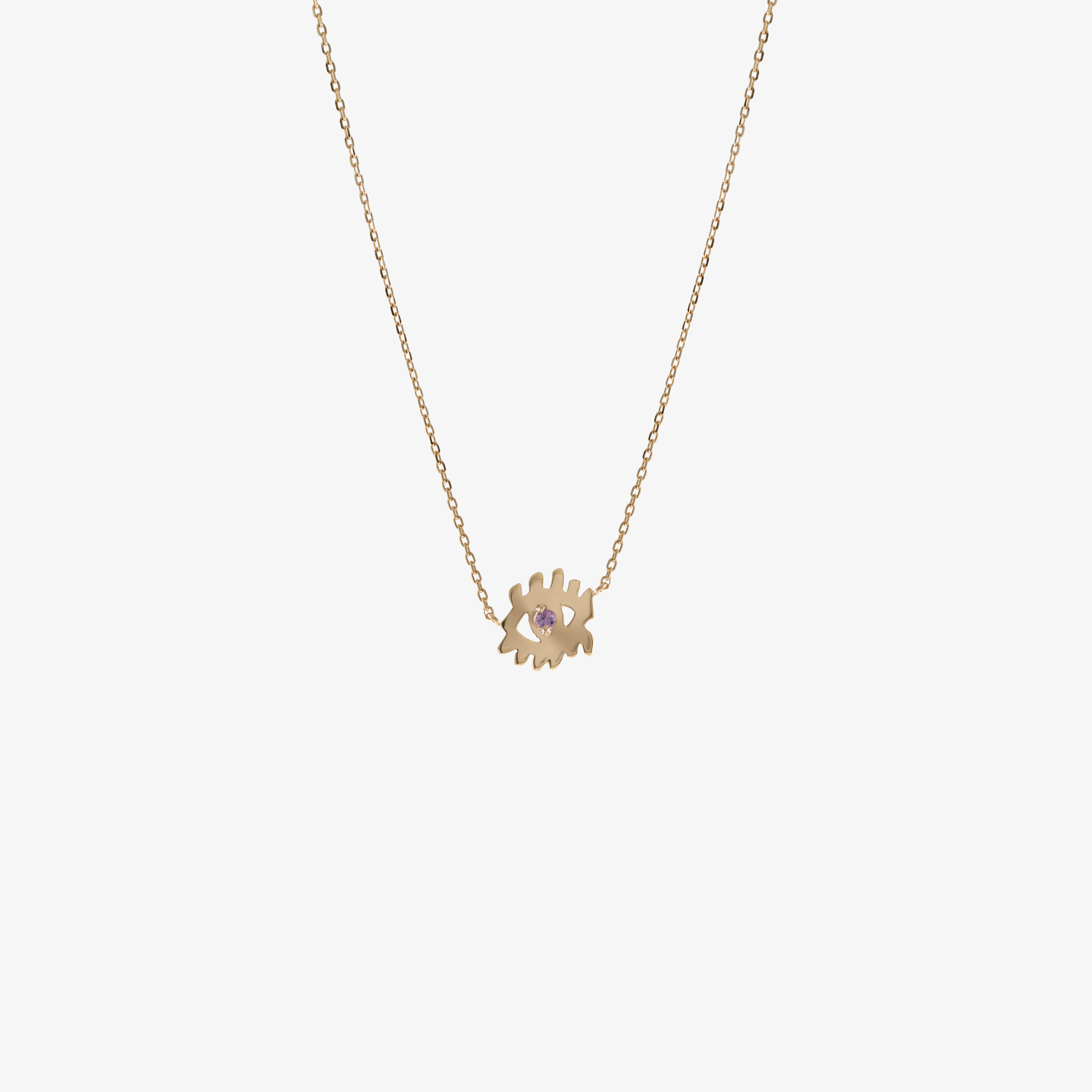 YA EIN - 18K Gold & Stone Evil Eye Necklace