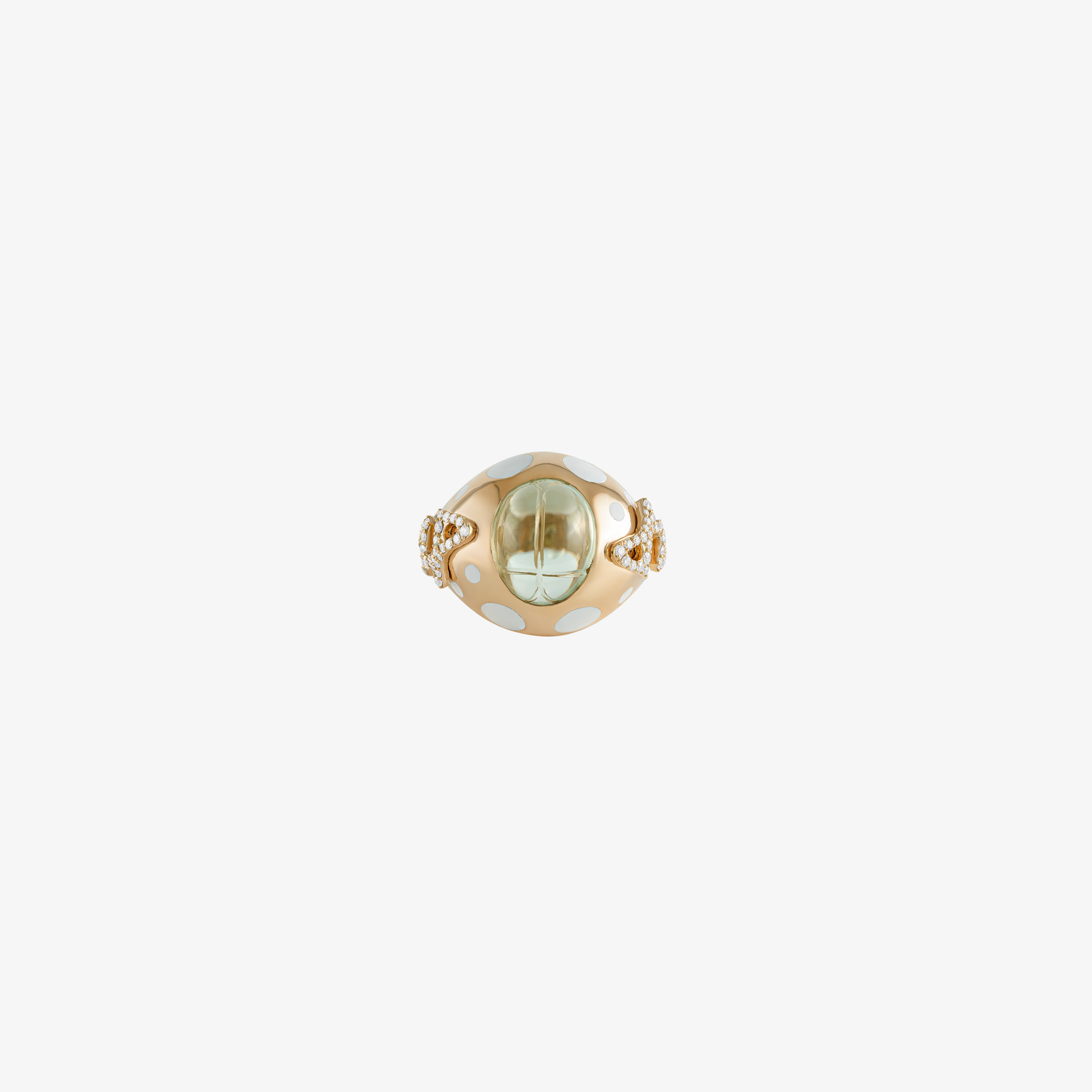TAIM - 18K Gold, Diamond & Enamel "Love" Ring