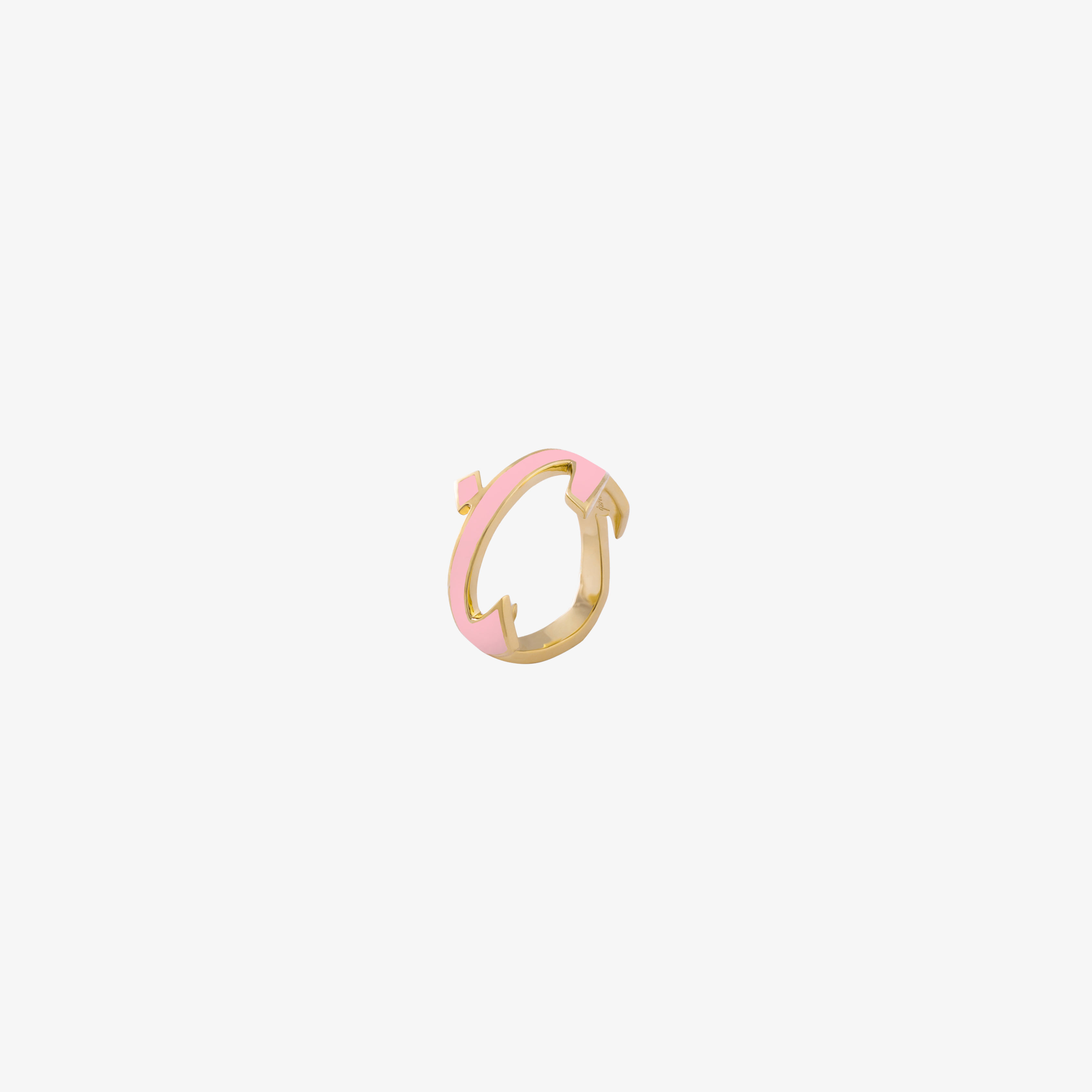 HOBBI - 18K Gold & Enamel "Love" Ring
