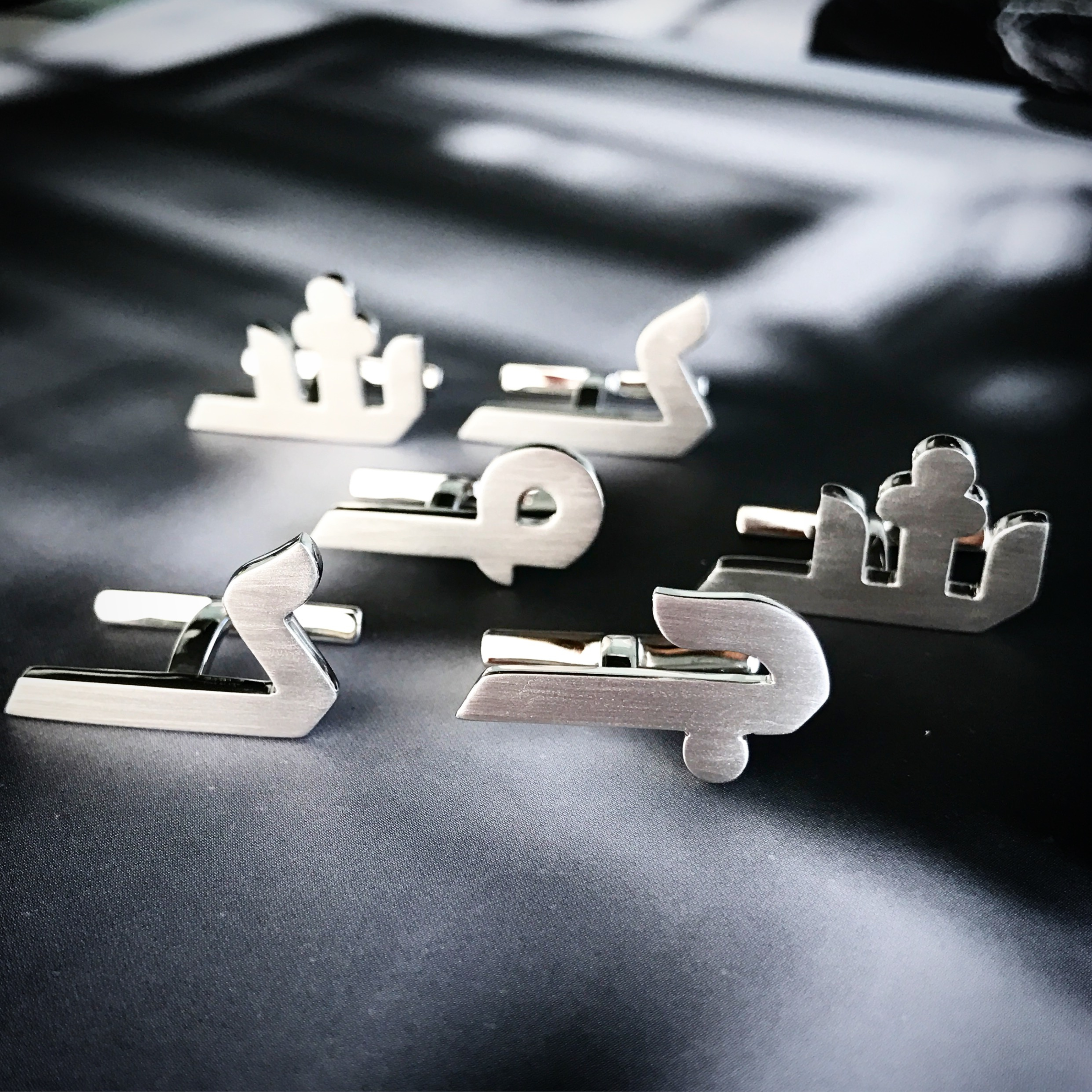 SILVER - Letter Cufflinks