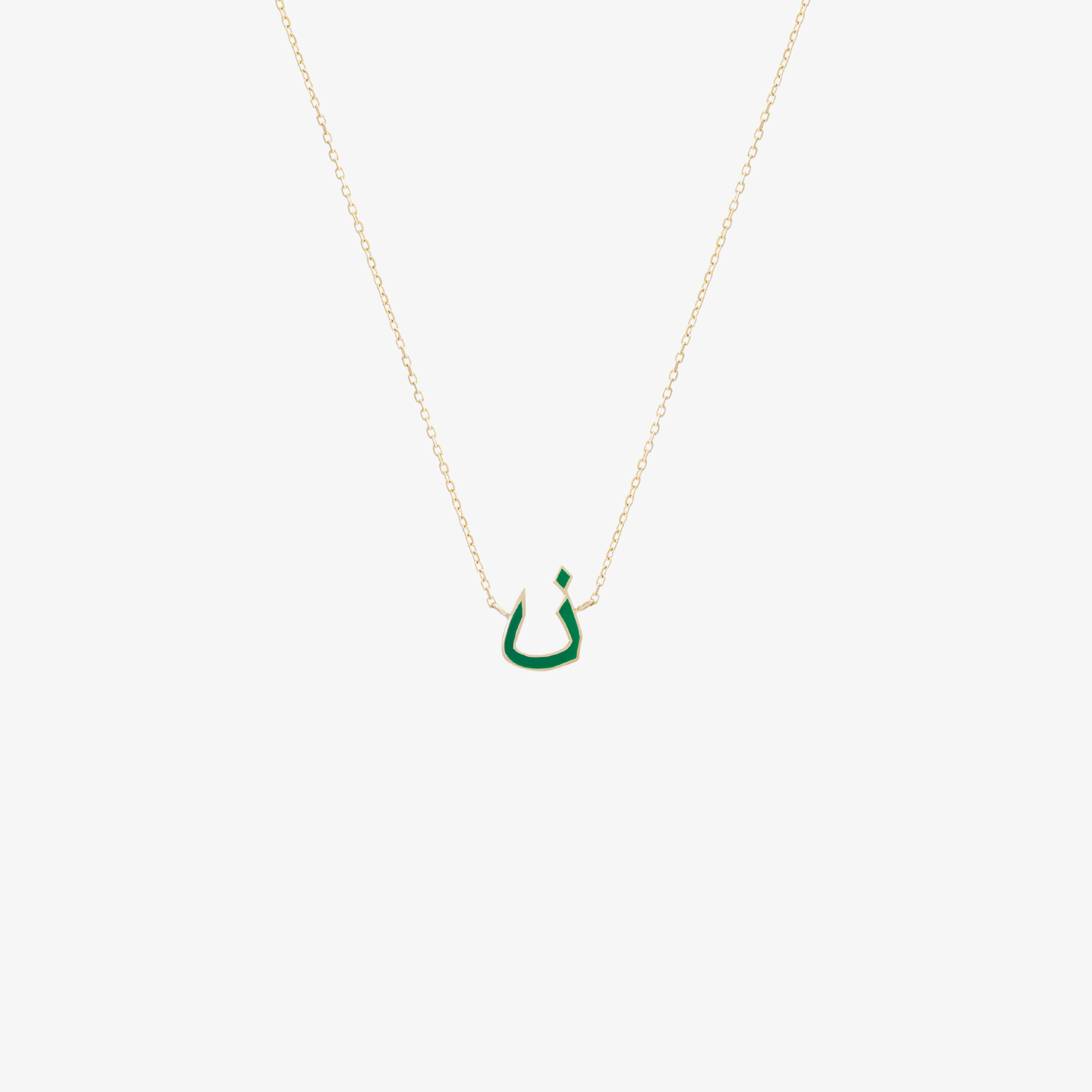 OULA - 18K Gold & Enamel Letter Necklace