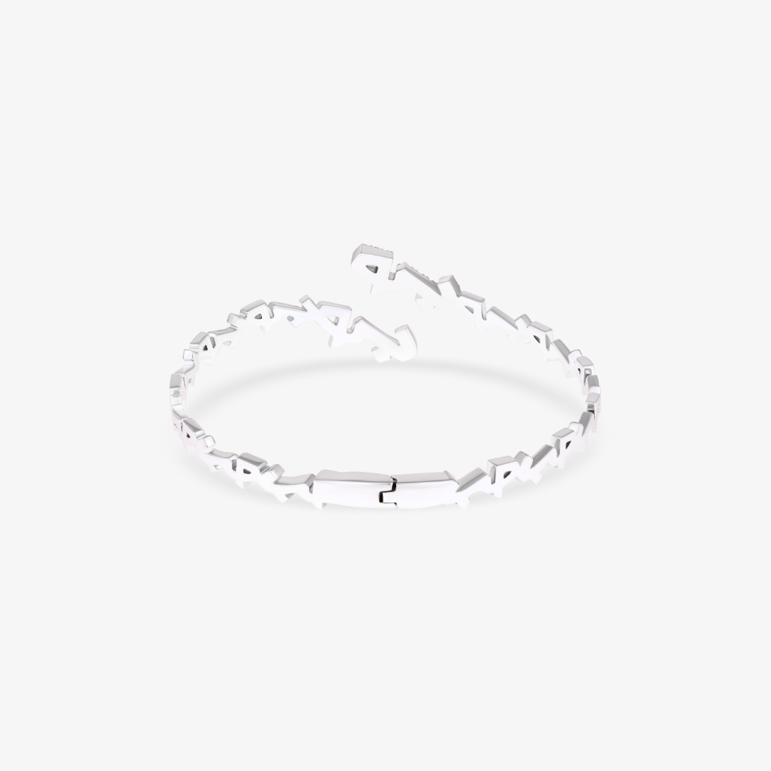 HOBB — 18K Gold & Diamond "Love" Multi-Word Cuff