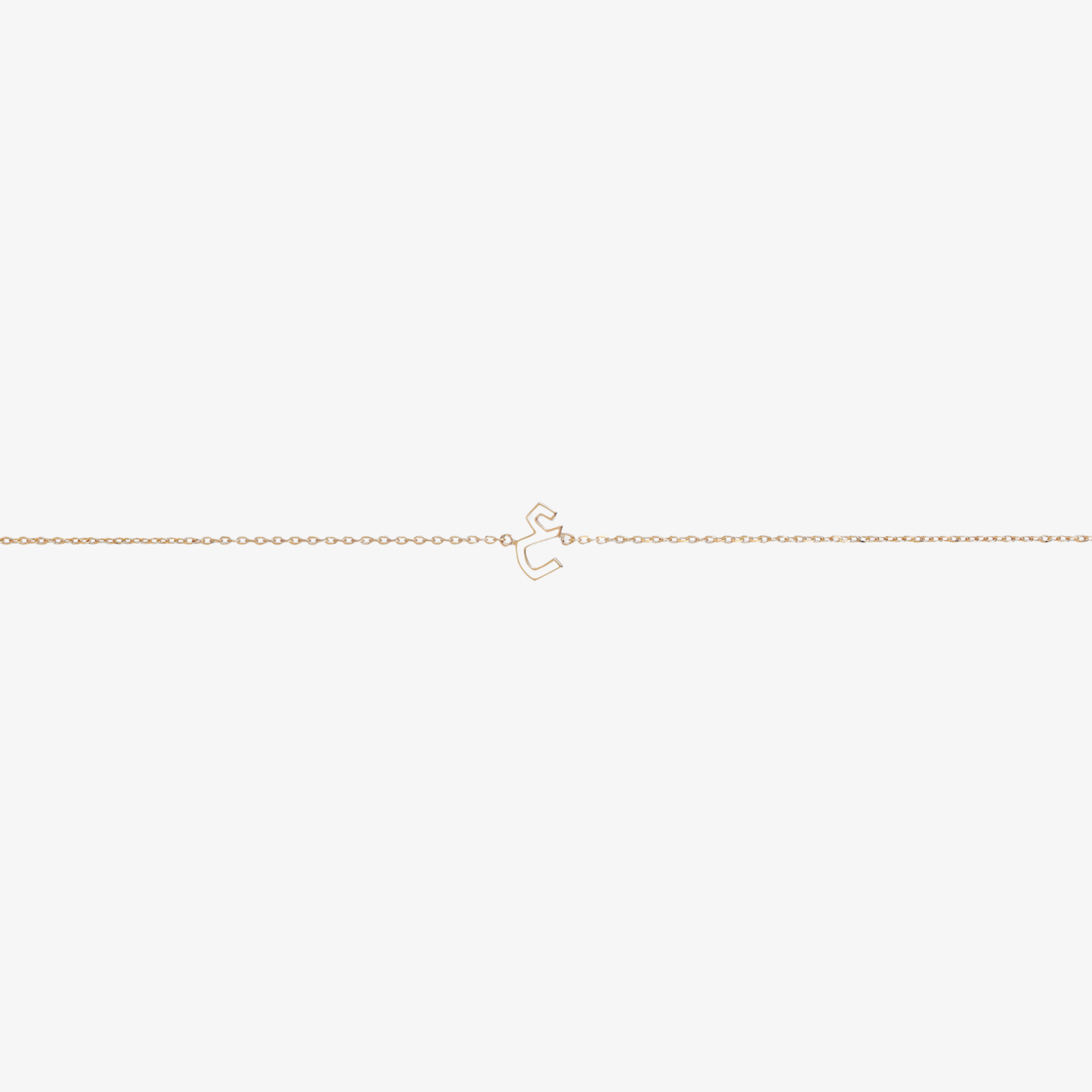OULA — 18K Gold & Enamel Letter Bracelet