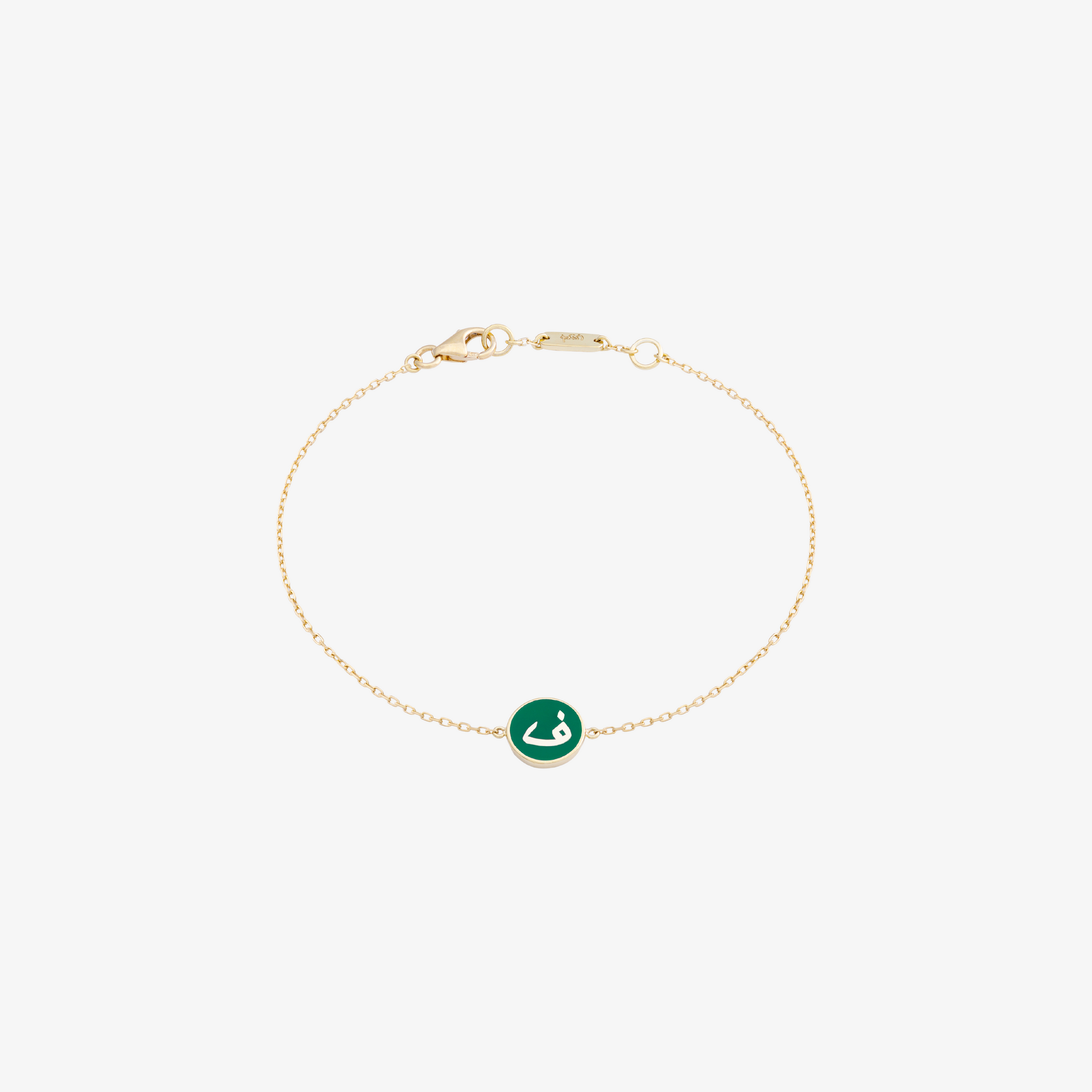 OULA - 18K Gold Coin Shaped Enamel Bracelet