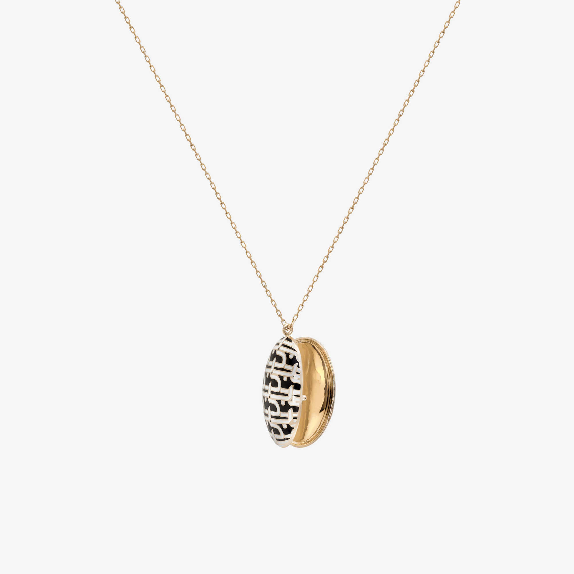 NASJ - 18K Gold Box "Love" Pendant