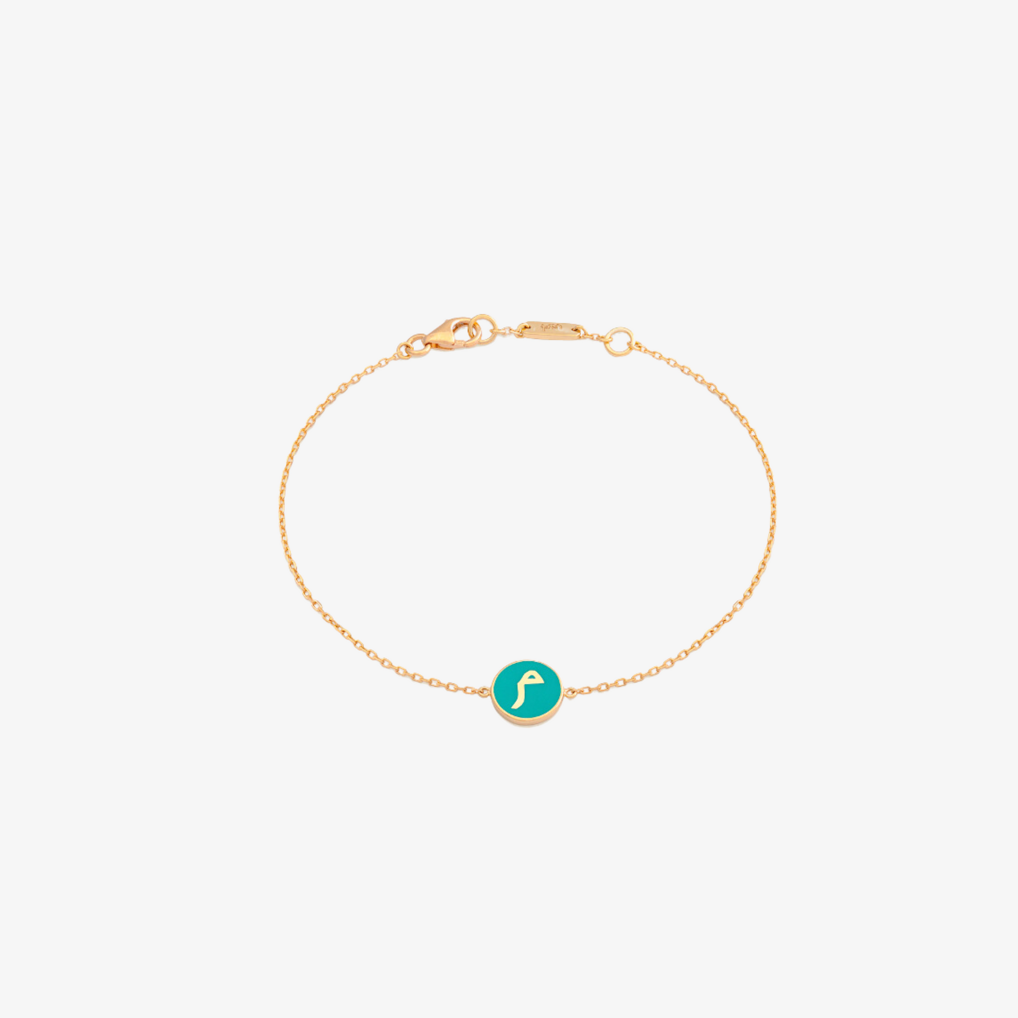 OULA - 18K Gold Coin Shaped Enamel Bracelet