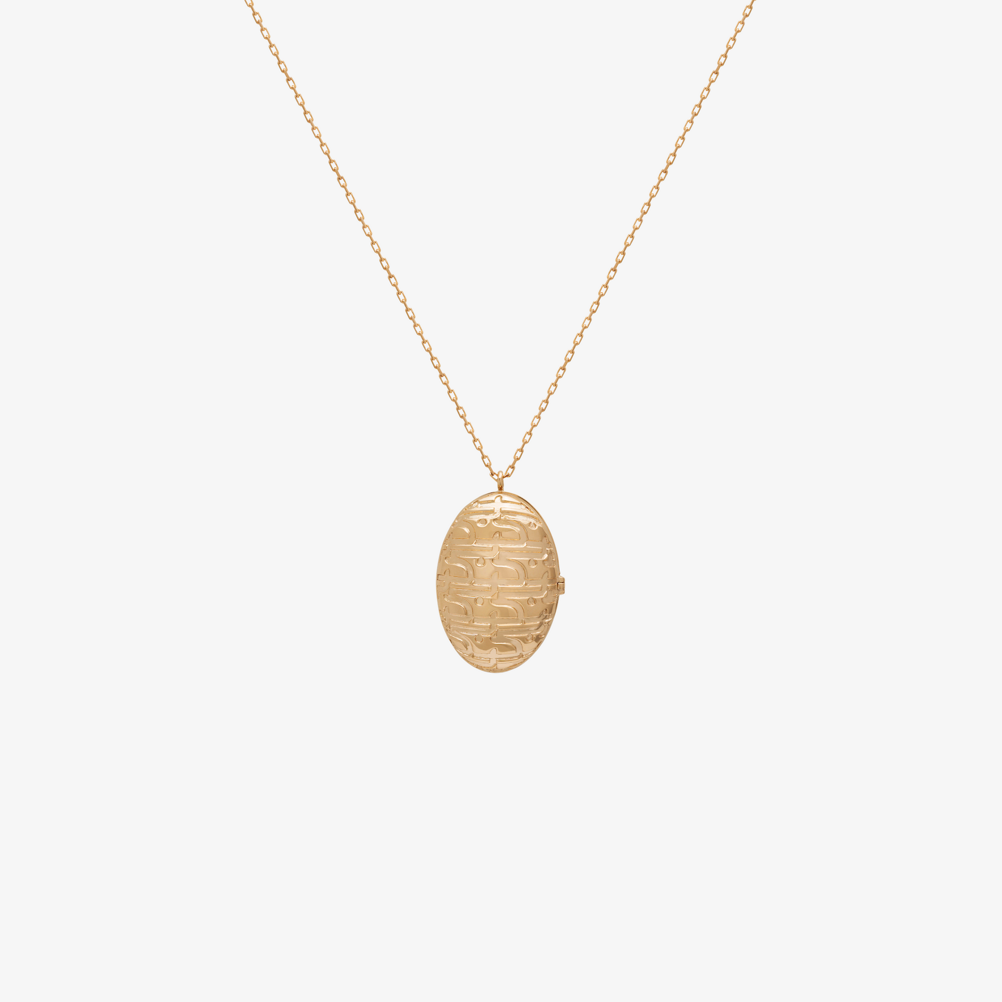 NASJ - 18K Gold Box "Love" Pendant