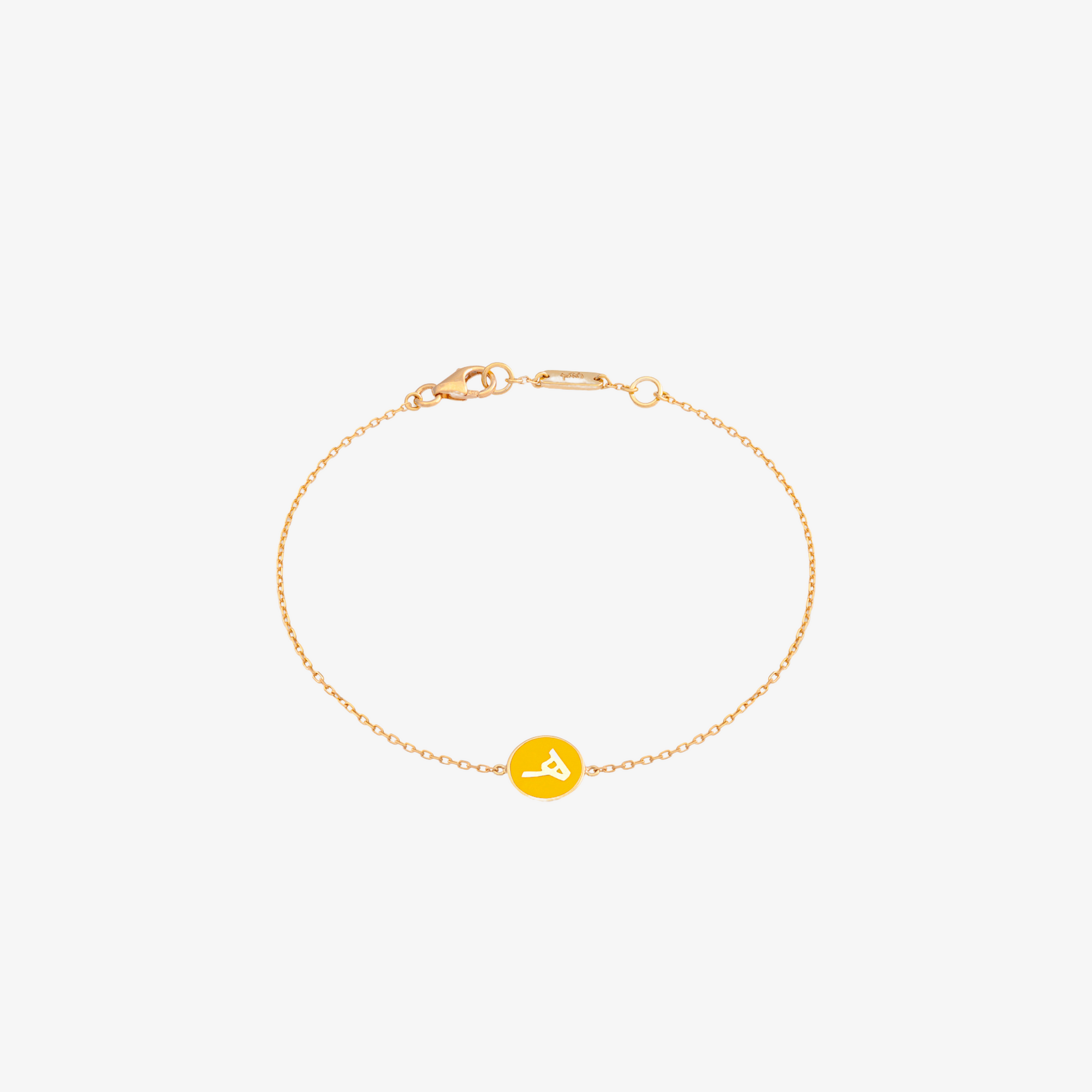 OULA - 18K Gold Coin Shaped Enamel Bracelet