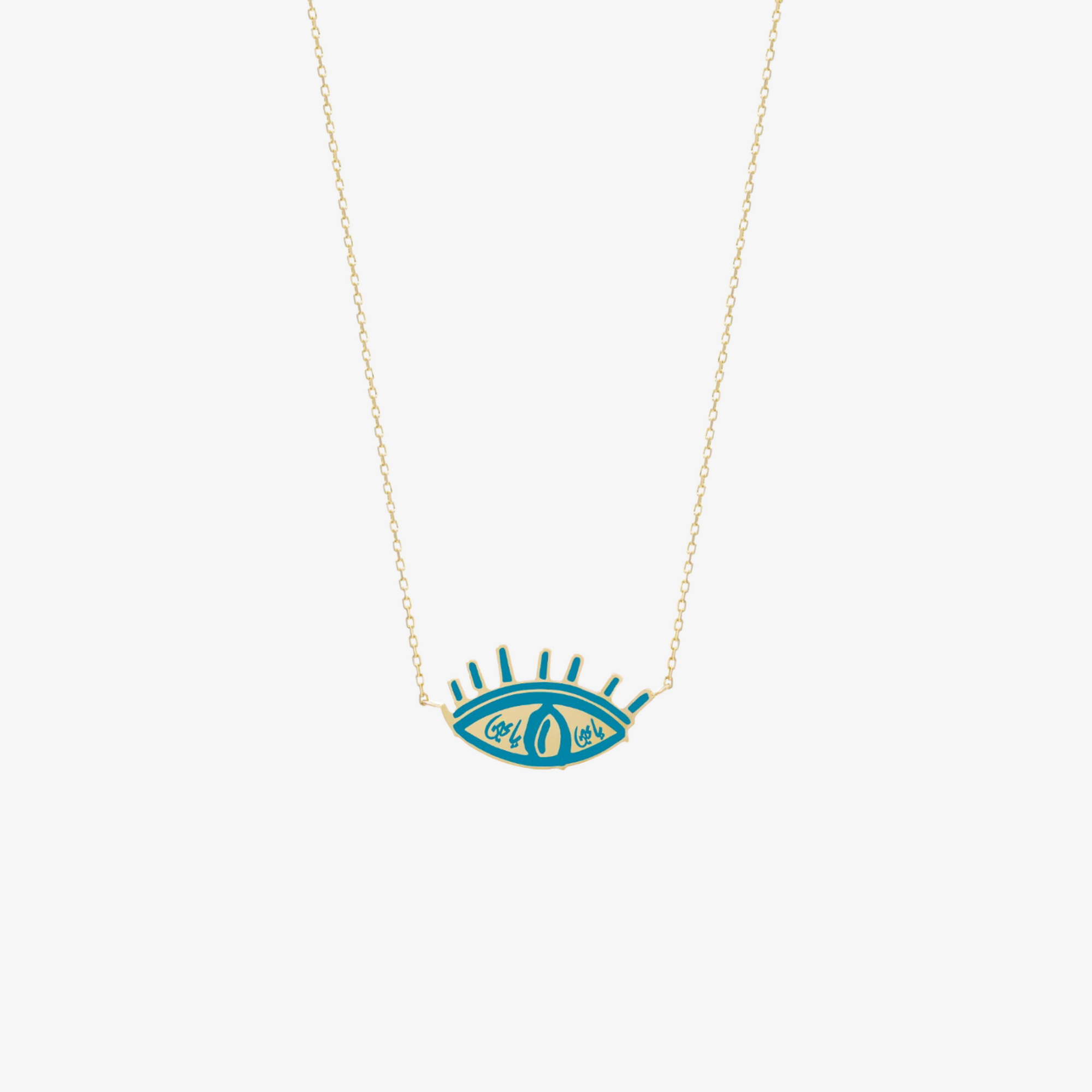 YA EIN - 18K Gold & Enamel "YA EIN" Necklace