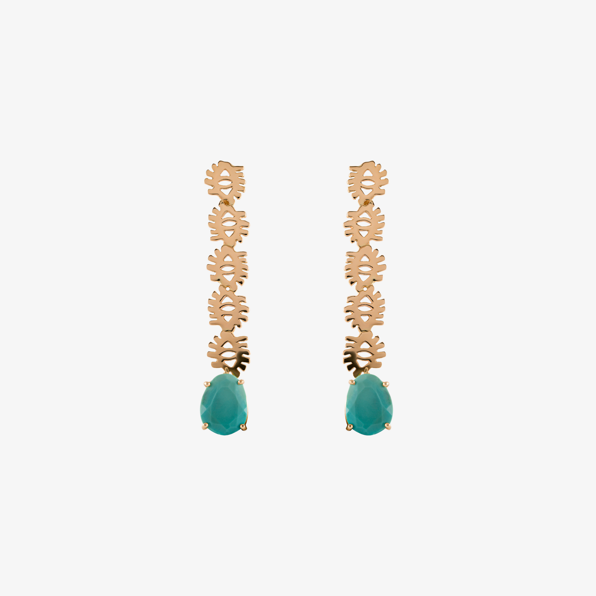 YA EIN - 18K Gold & Turquoise Earrings