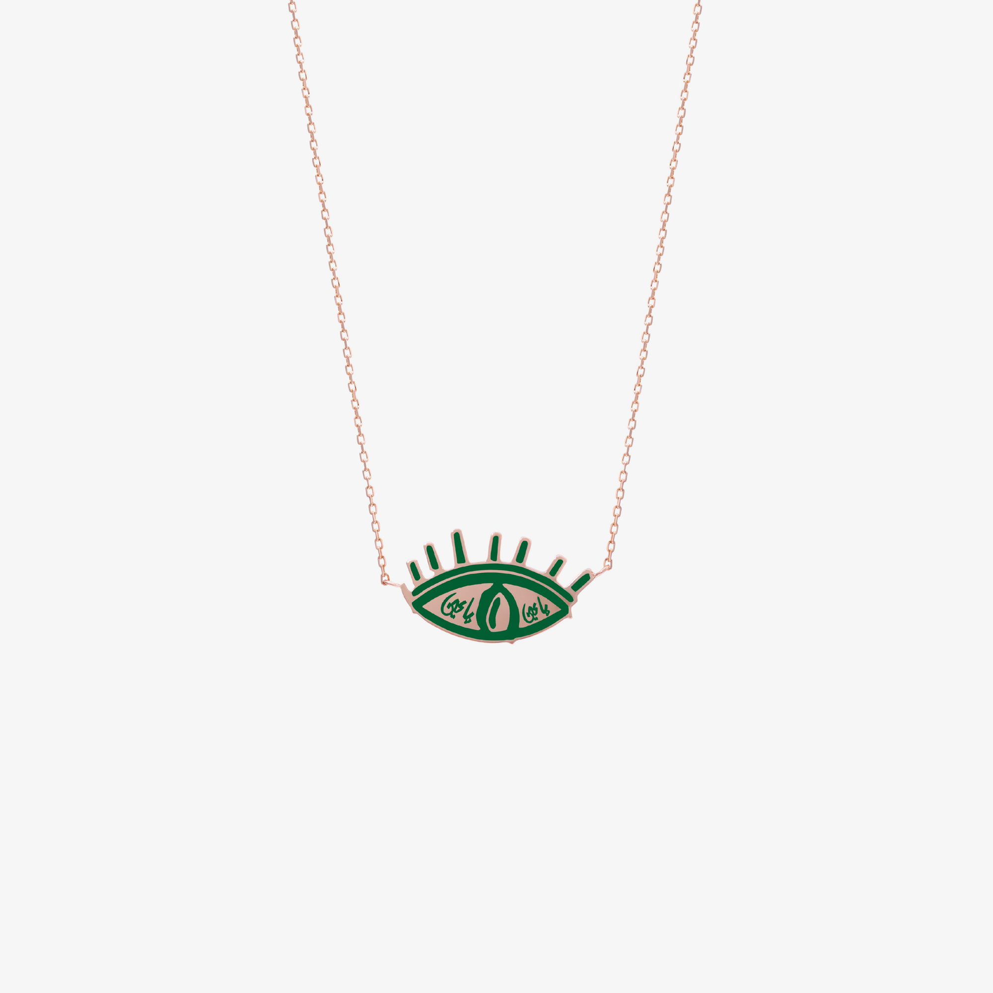 YA EIN - 18K Gold & Enamel "YA EIN" Necklace