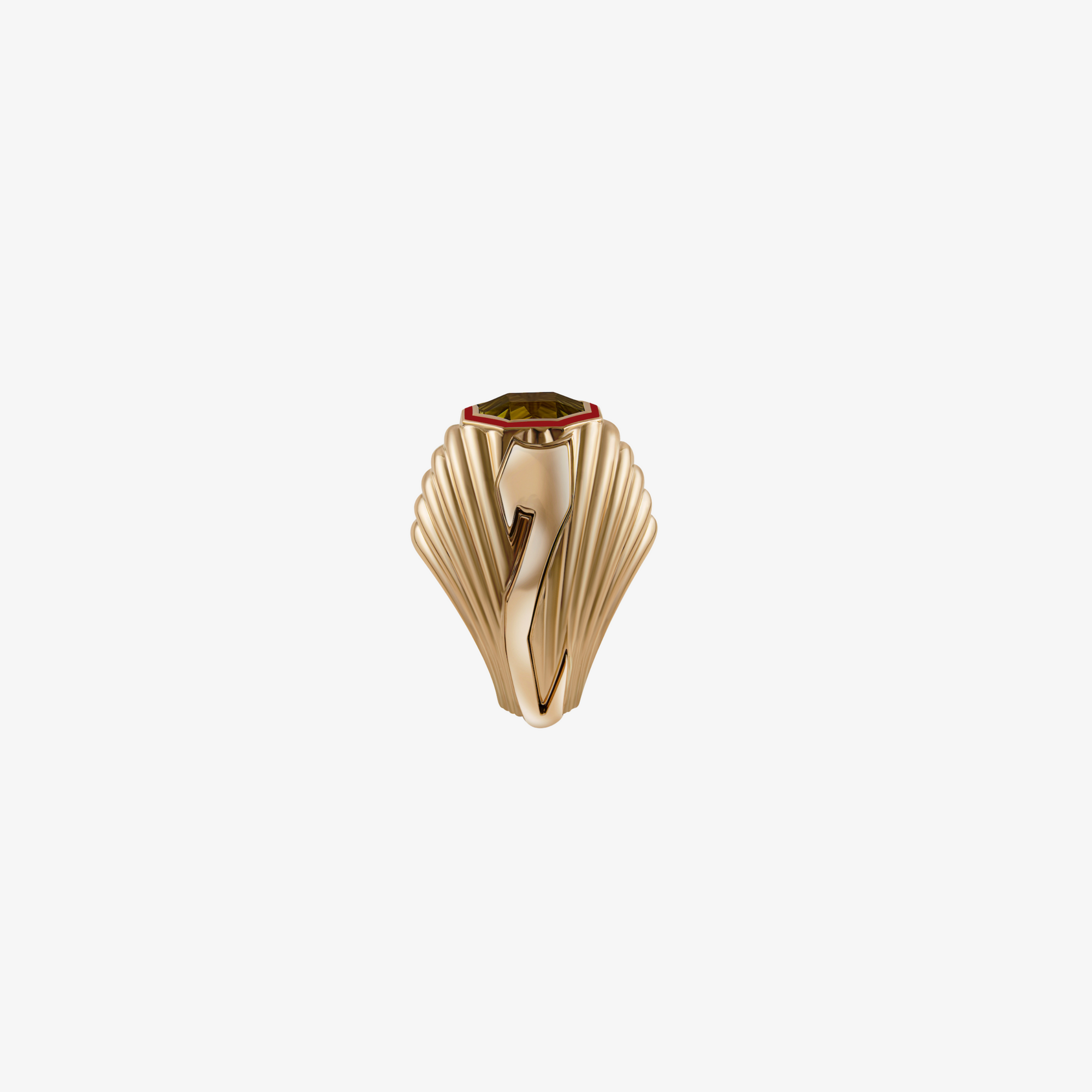 TAIM - 18K Gold, Enamel & Quartz "Love" Ring