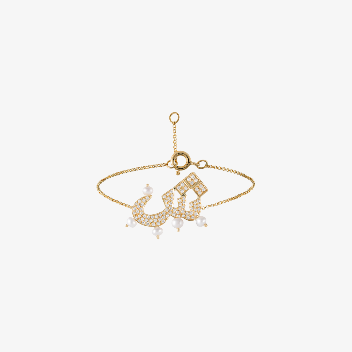 OULA - 18K Gold & Pearl Letter Bracelet