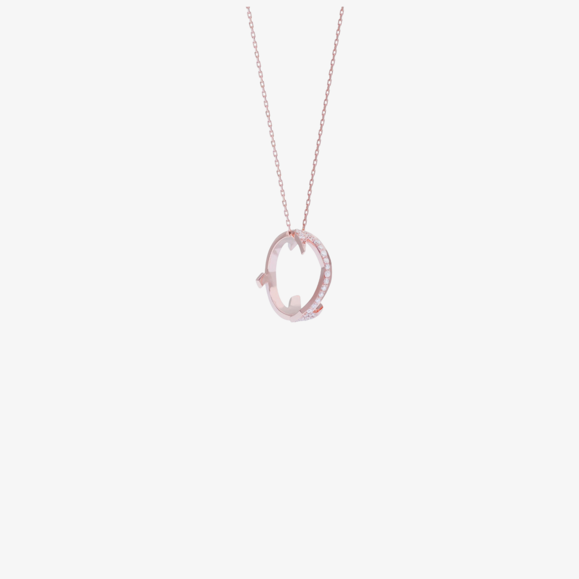 HOBBI - 18K Gold & Diamond "Love" Necklace