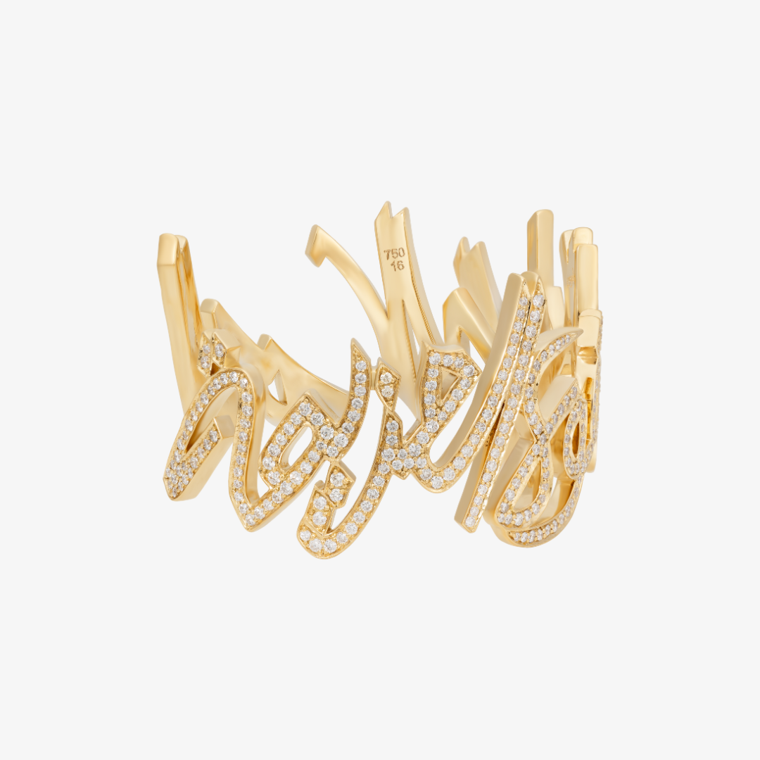 OULA — 18K Gold & Diamond Cuff (Large)