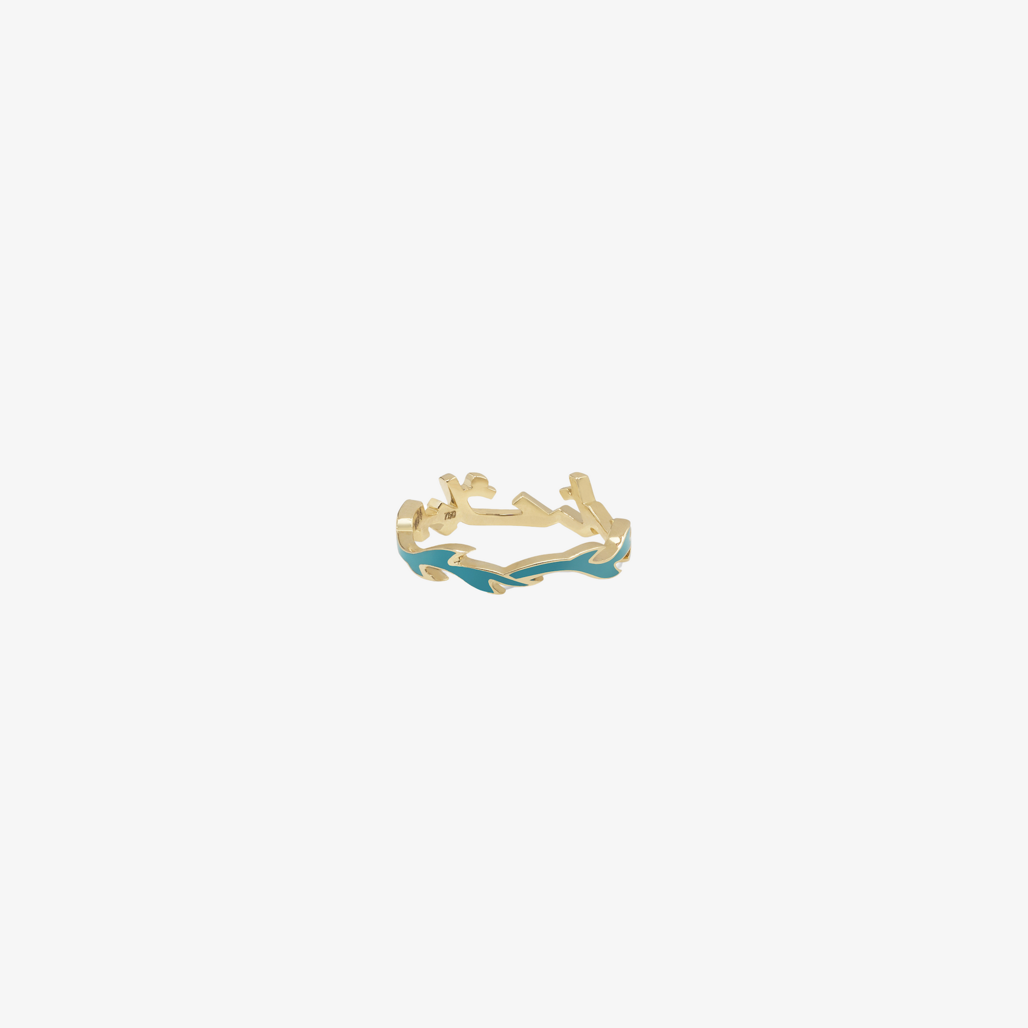 HOBB — 18K Gold & Enamel Ring