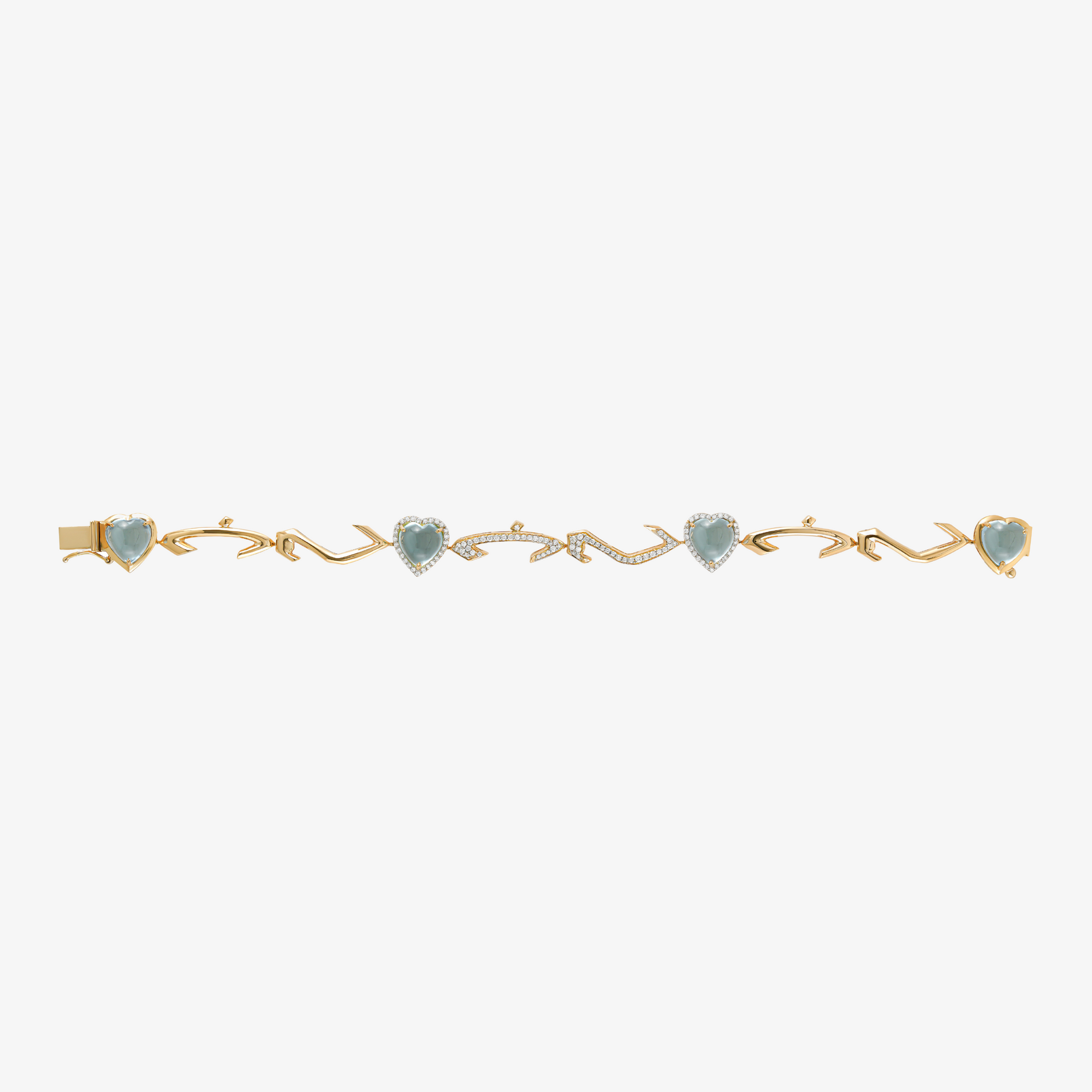 TAIM - 18K Gold, Diamond & Blue Topaz "Love" Choker