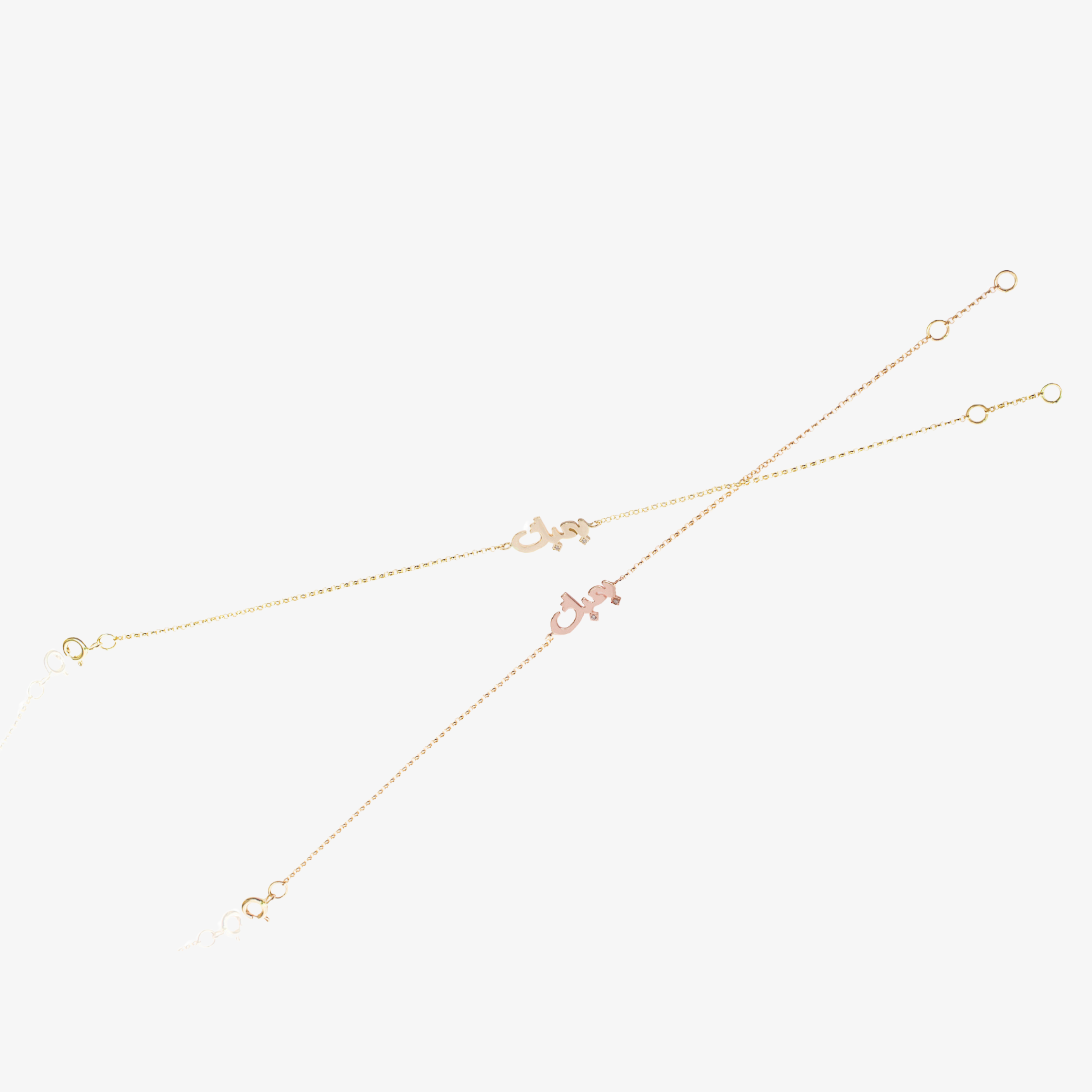 HOBB - 18K Gold & Diamond "I Love You" Bracelet