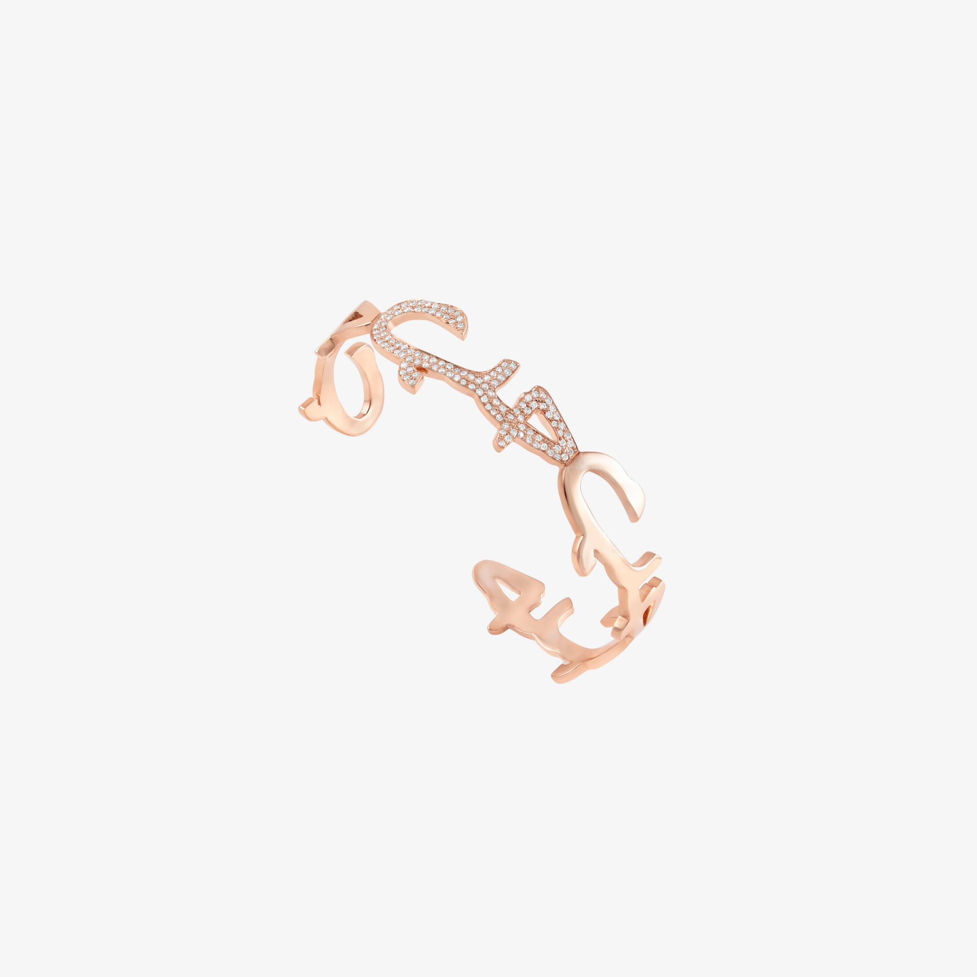 HOBB — 18K Gold "Love" Bangle. 1 Part Diamond