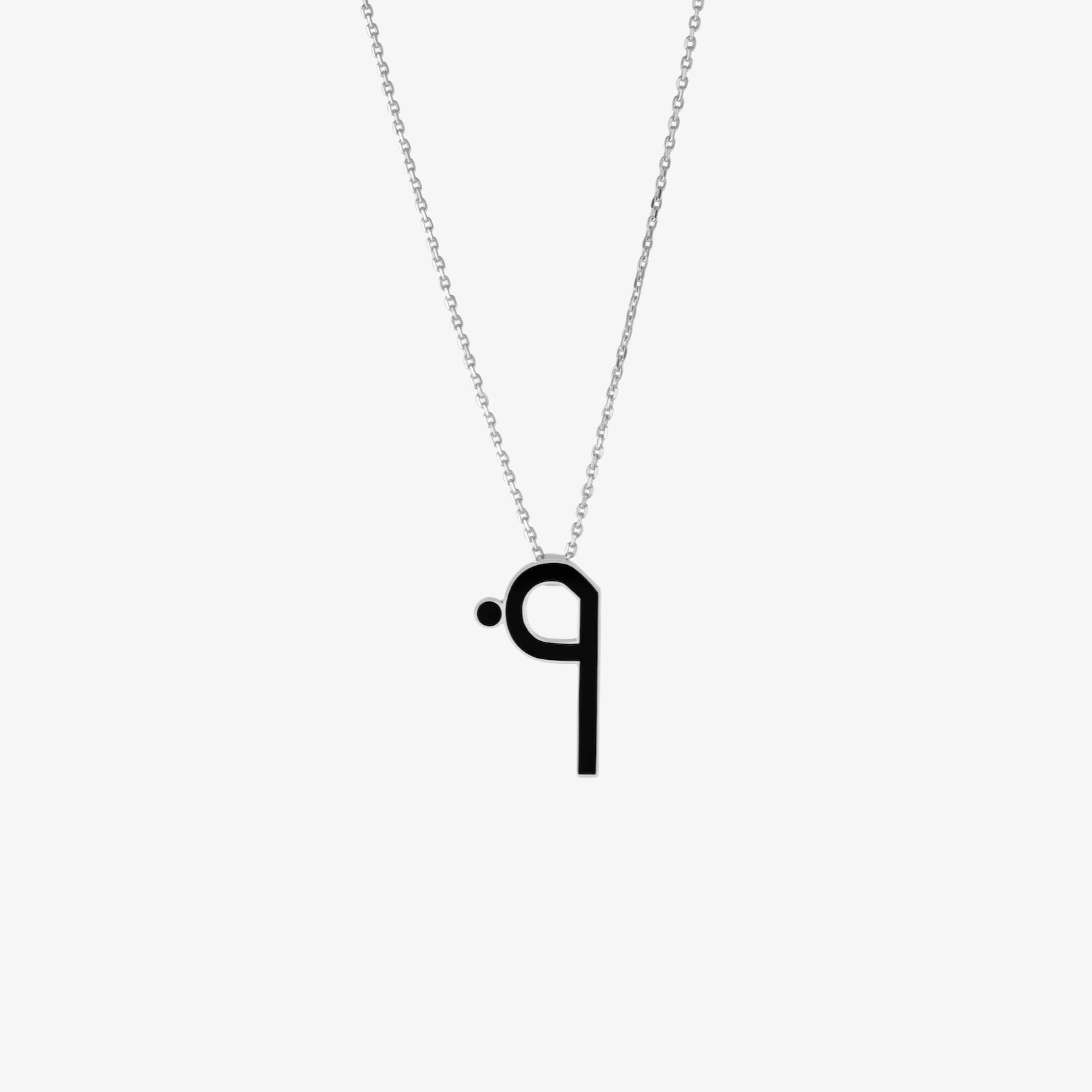 SILVER - Silver & Enamel Letter Necklace