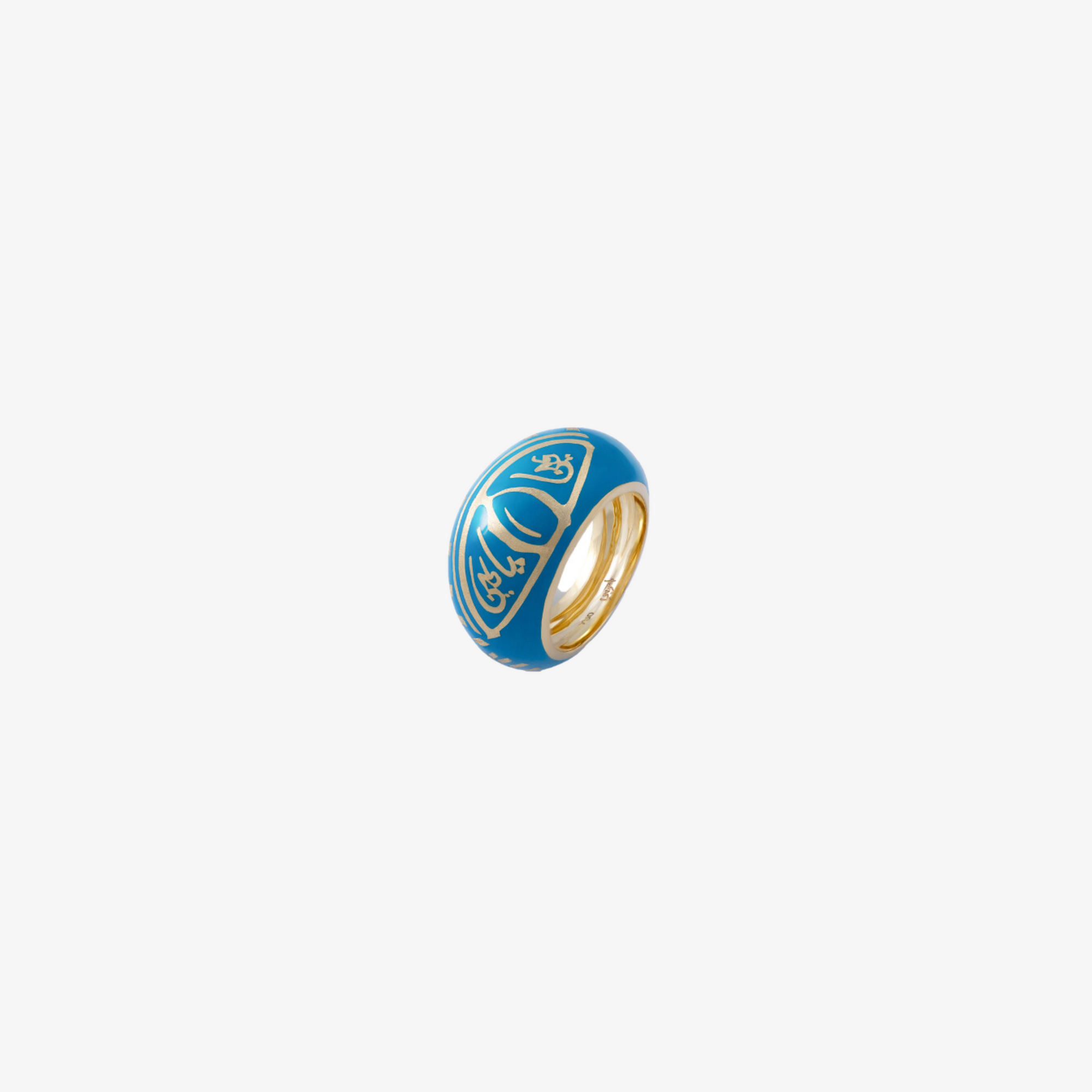 YA EIN - 18K Gold & Enamel Evil Eye Ring