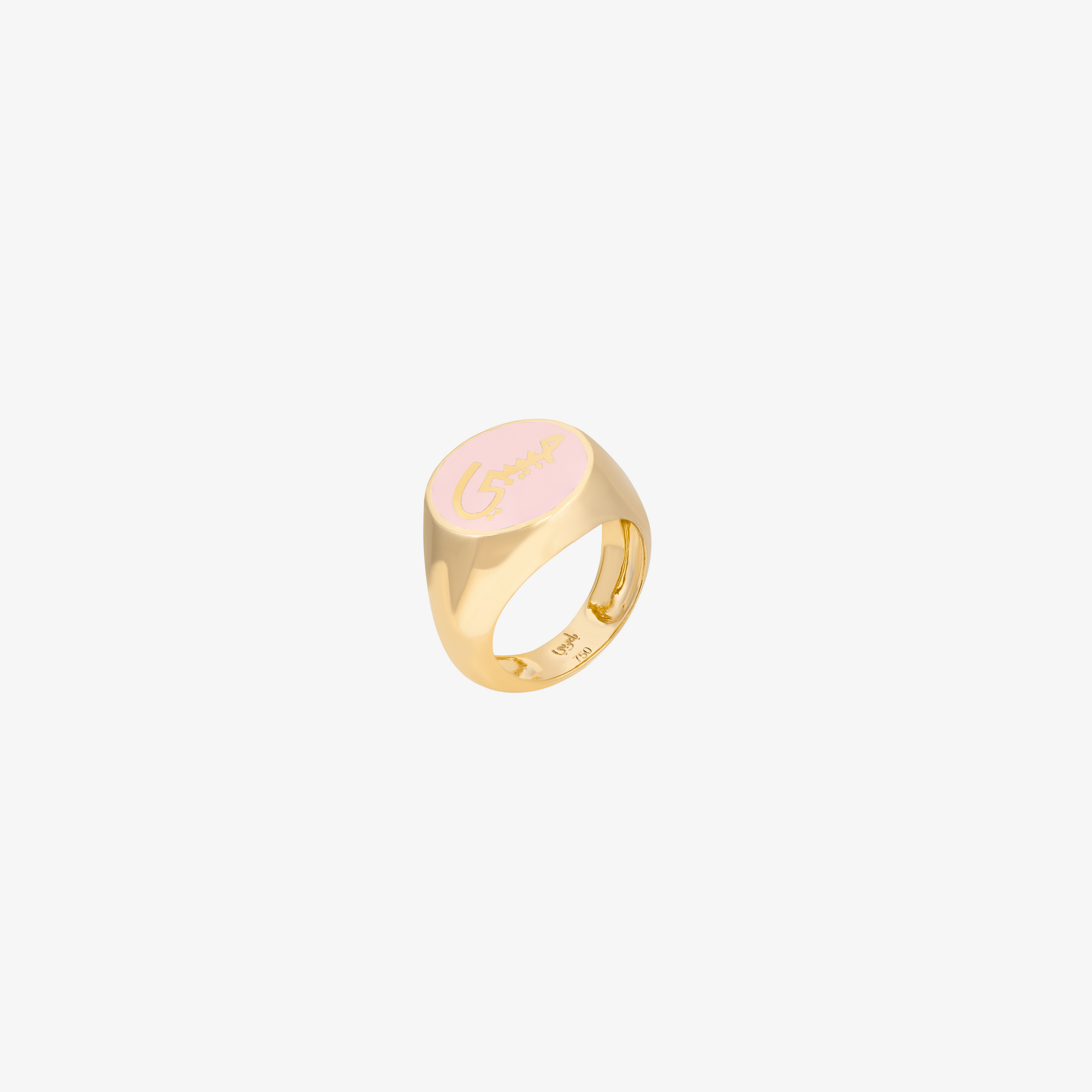 OULA — 18K Gold & Enamel Signet Ring