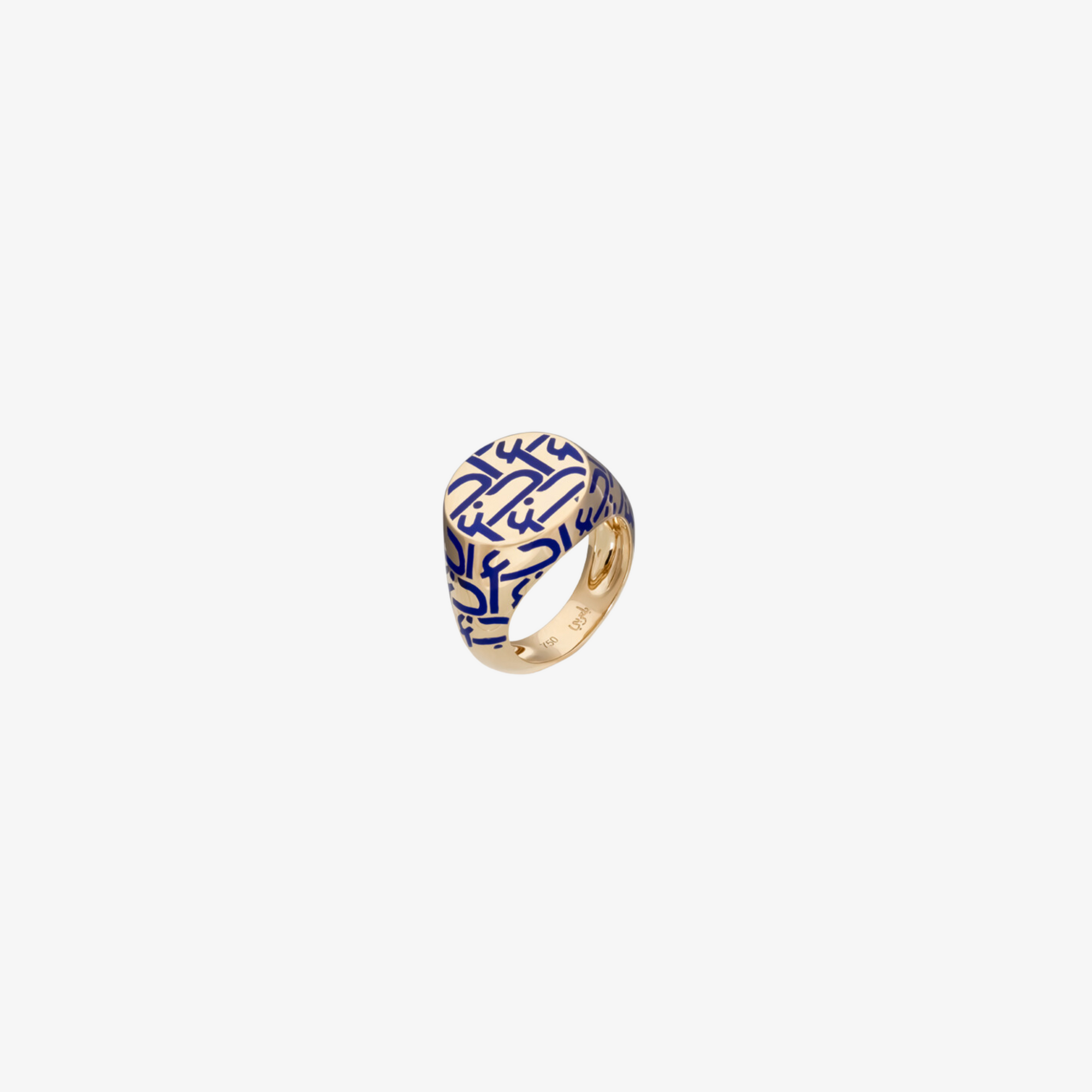 OULA - 18K Gold & Enamel Signet Ring