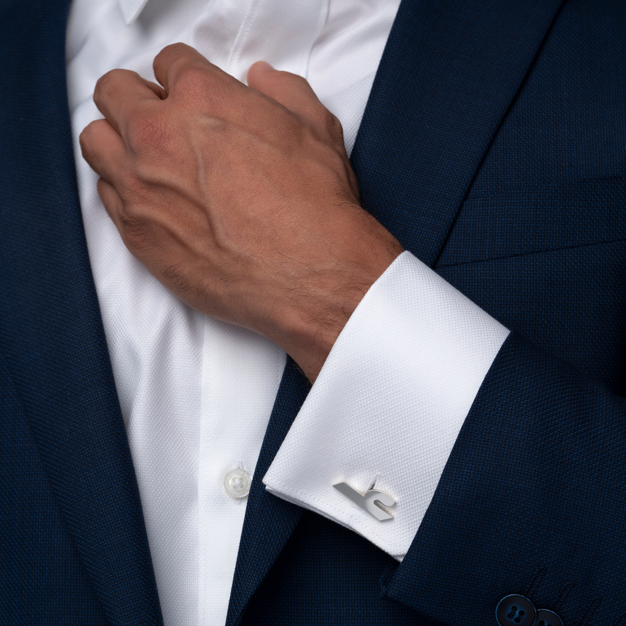 SILVER - Letter Cufflinks