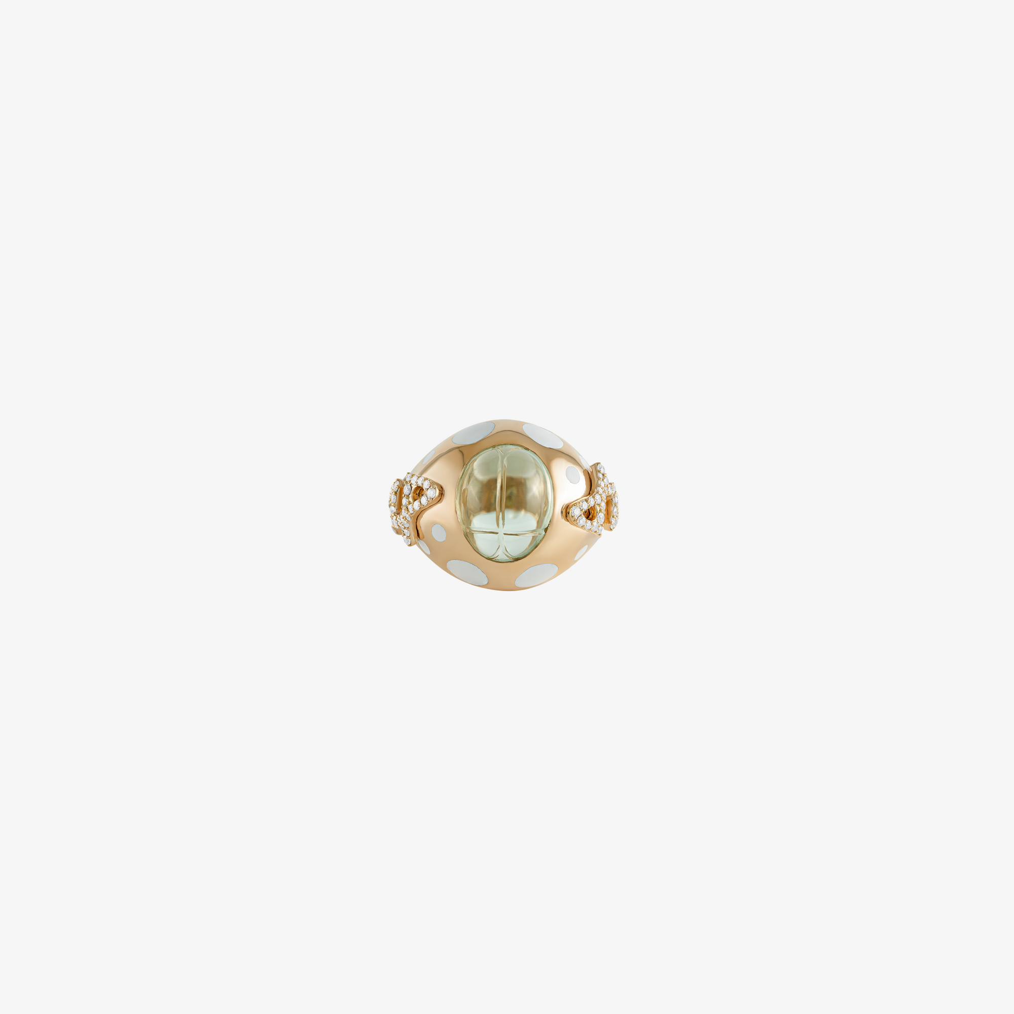 TAIM - 18K Gold, Diamond & Enamel "Love" Ring