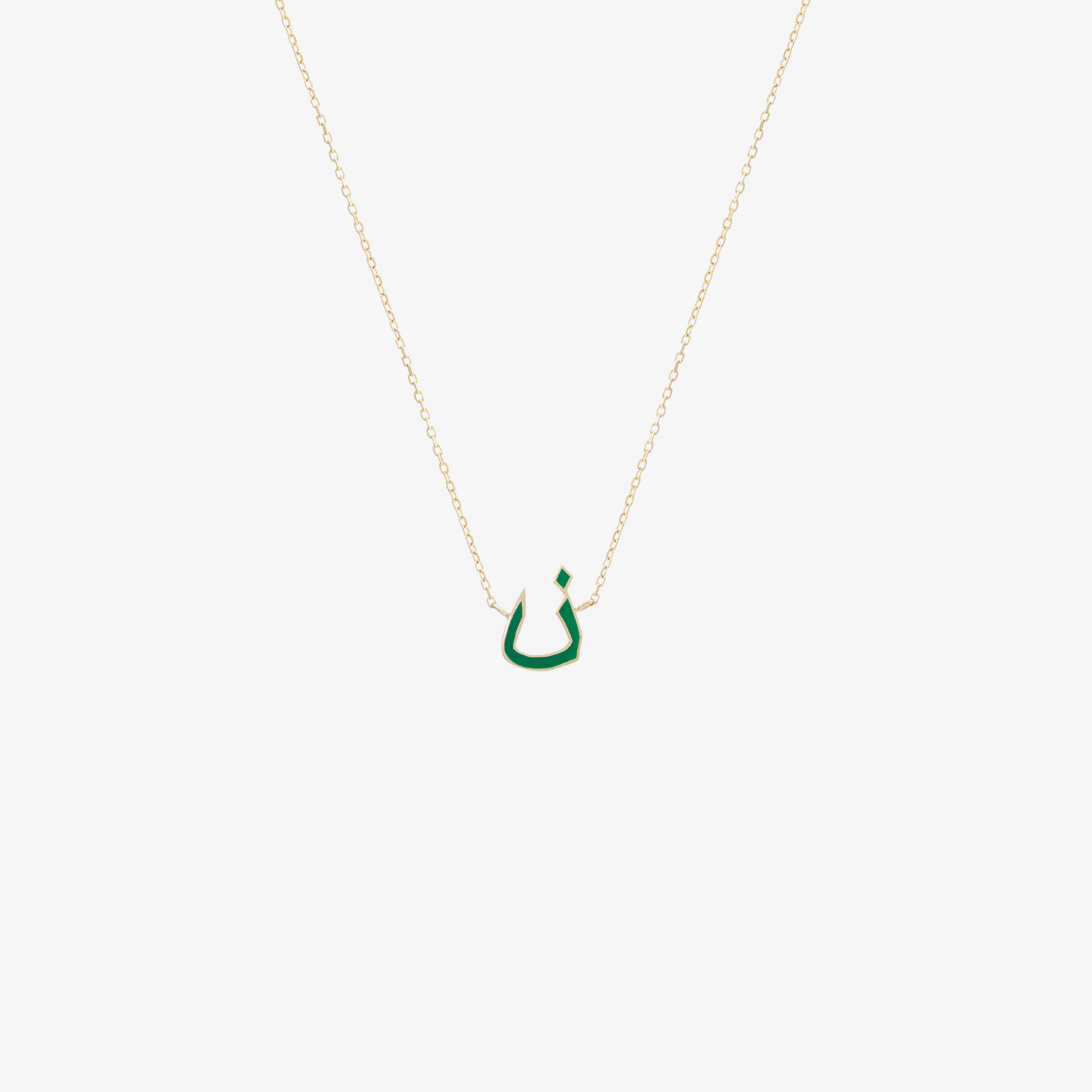 OULA - 18K Gold & Enamel Letter Necklace