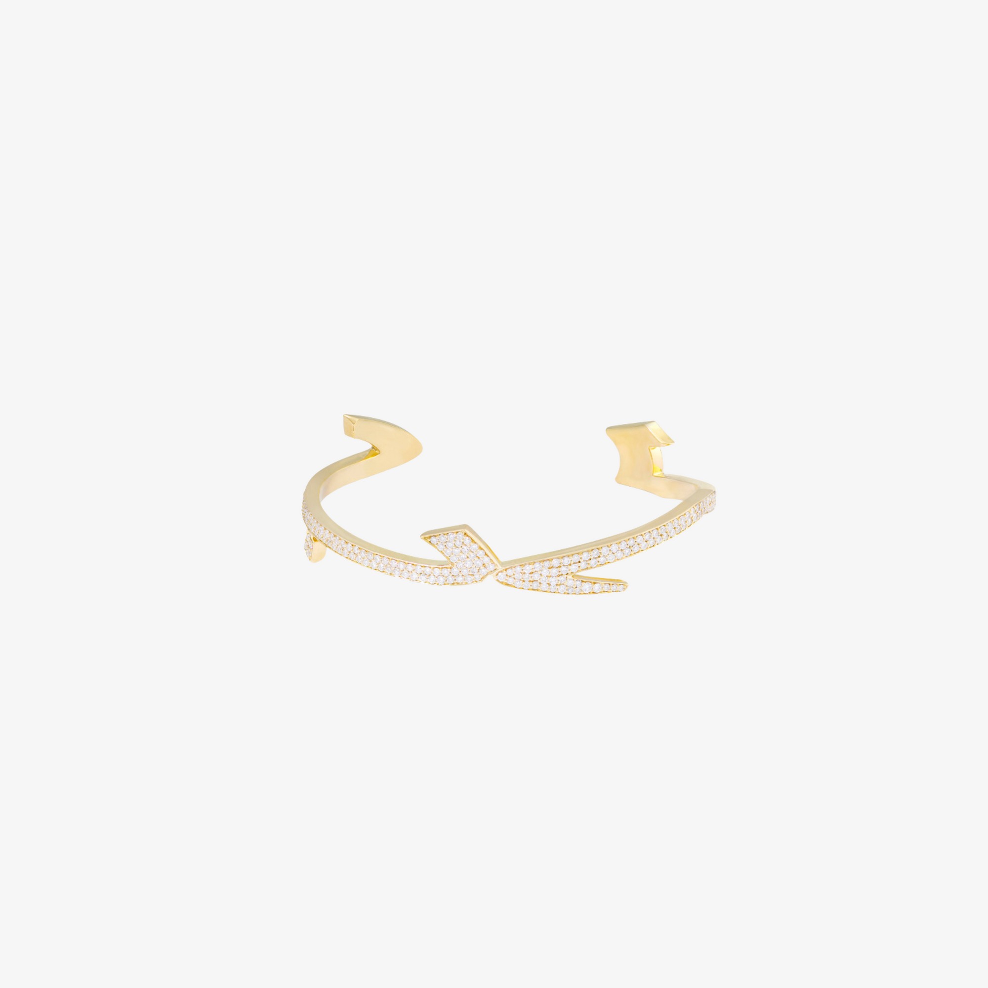 HOBBI - 18K Gold & Diamond "Love" Cuff