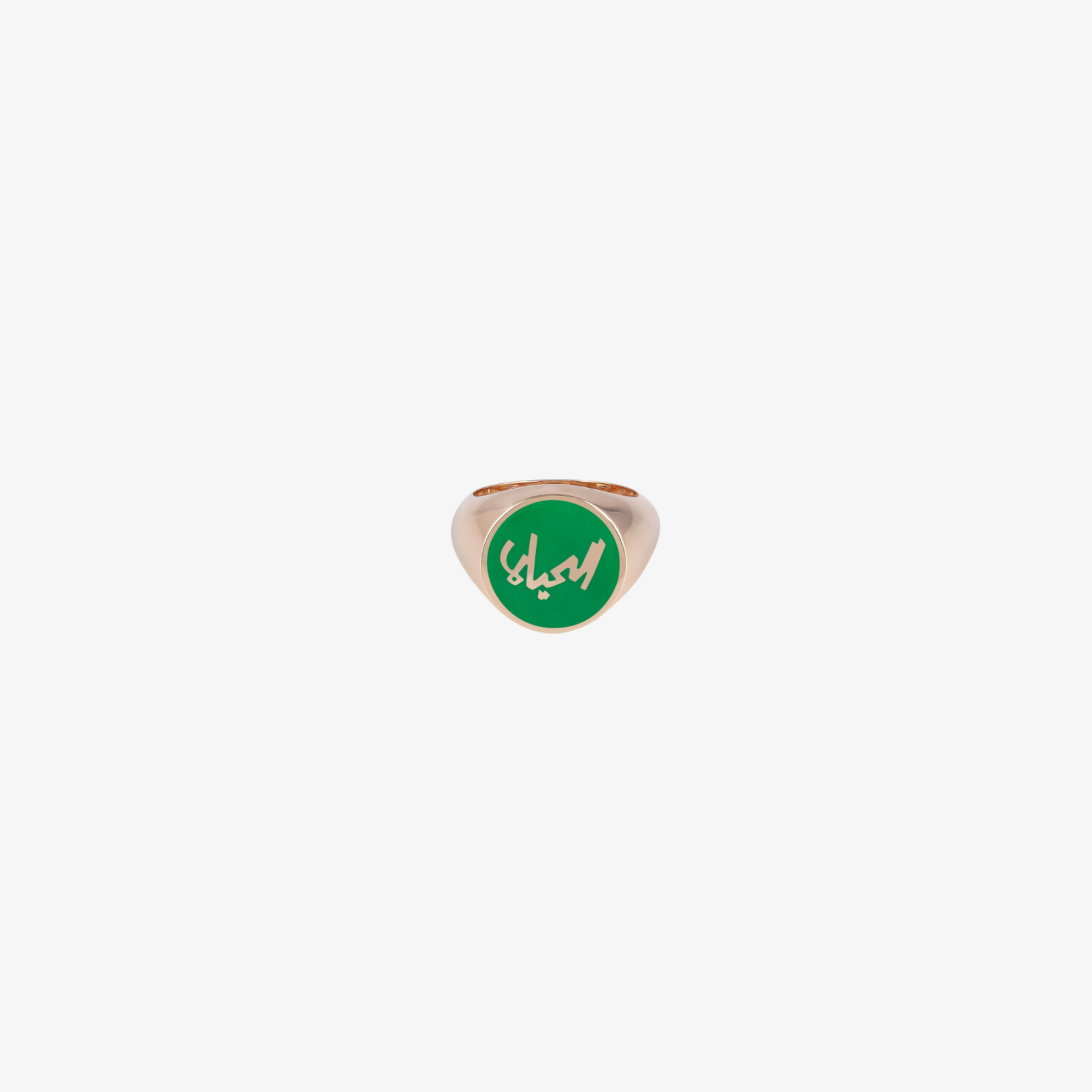 OULA — 18K Gold & Enamel Signet Ring