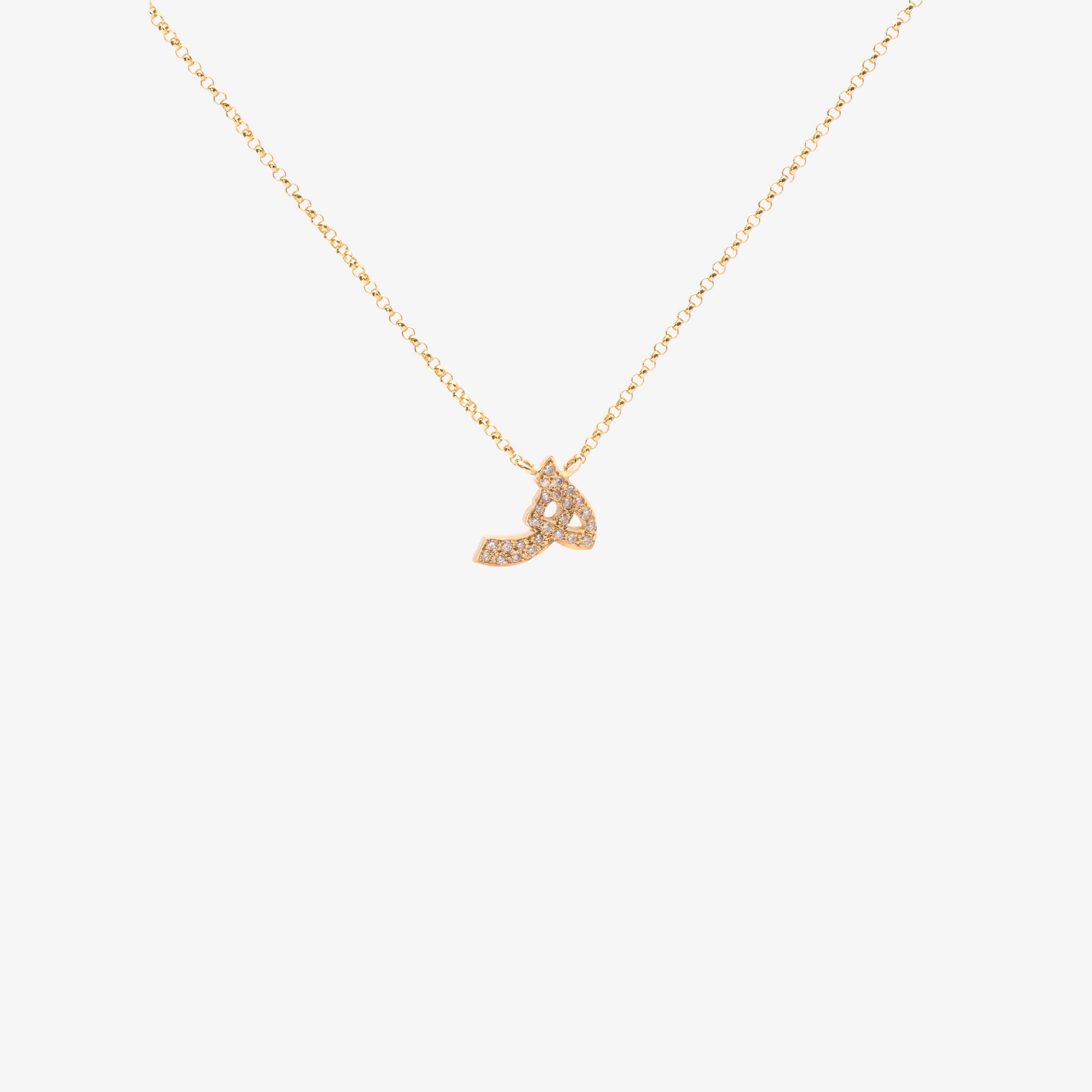 OULA - 18K Diamond Letter Necklace XS Size